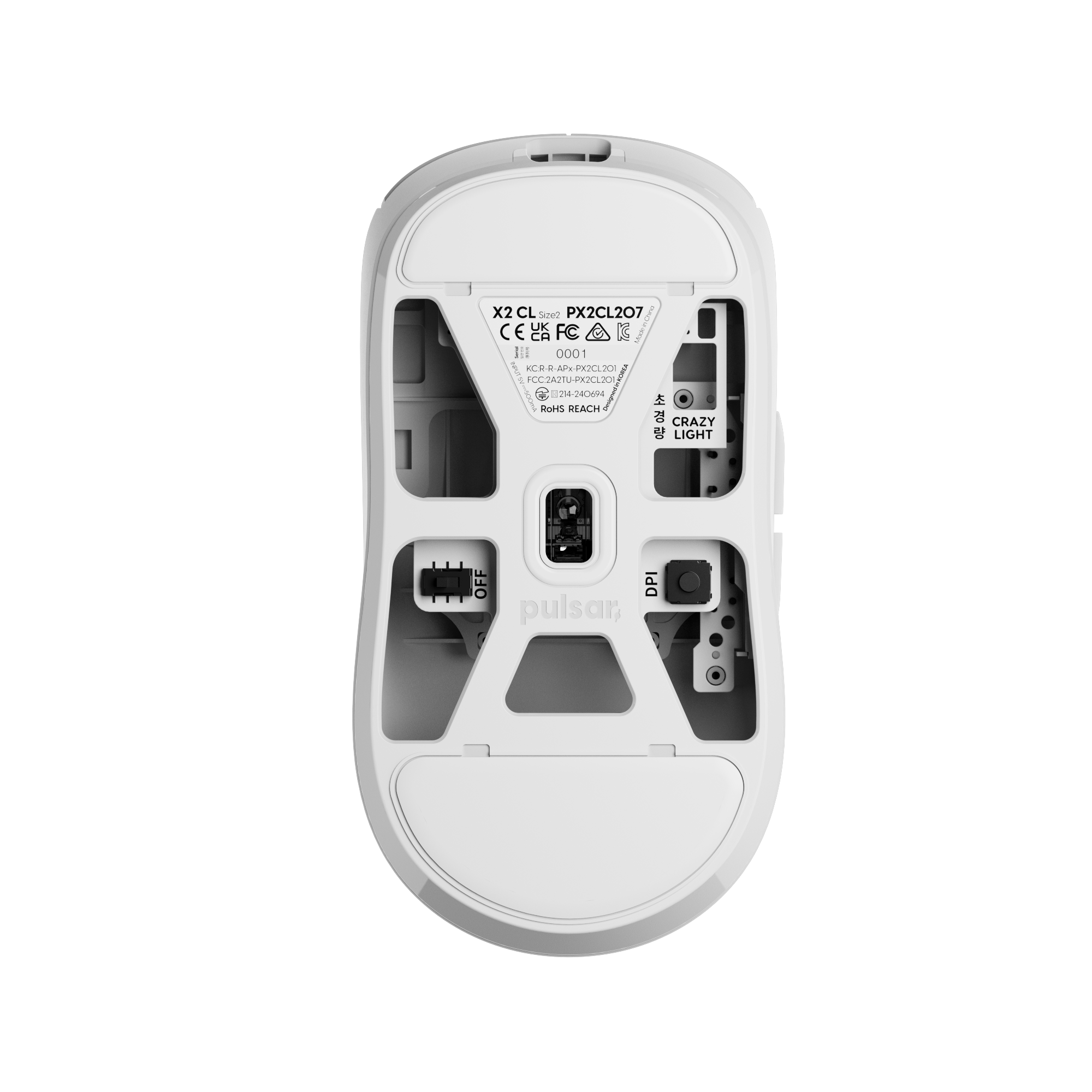 Pulsar X2 CrazyLight Medium 8K 35g Ultra-Lightweight Wireless Gaming Mouse