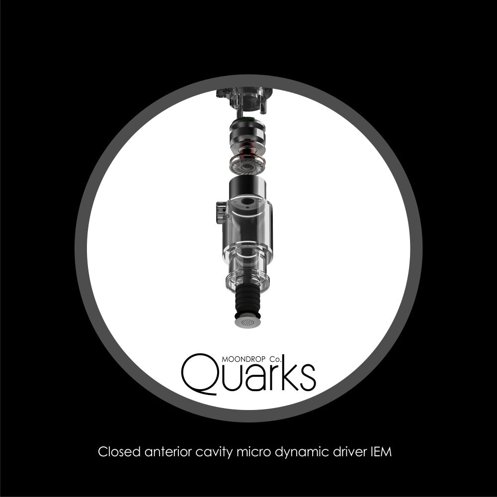 MOONDROP QUARKS 6mm Micro Dynamic Driver Wired IEM In-Ear Monitor Headphones with Mic