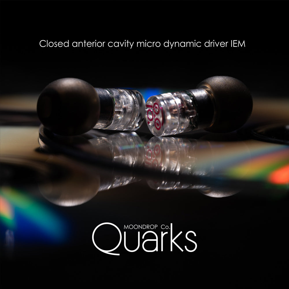 MOONDROP QUARKS 6mm Micro Dynamic Driver Wired IEM In-Ear Monitor Headphones with Mic