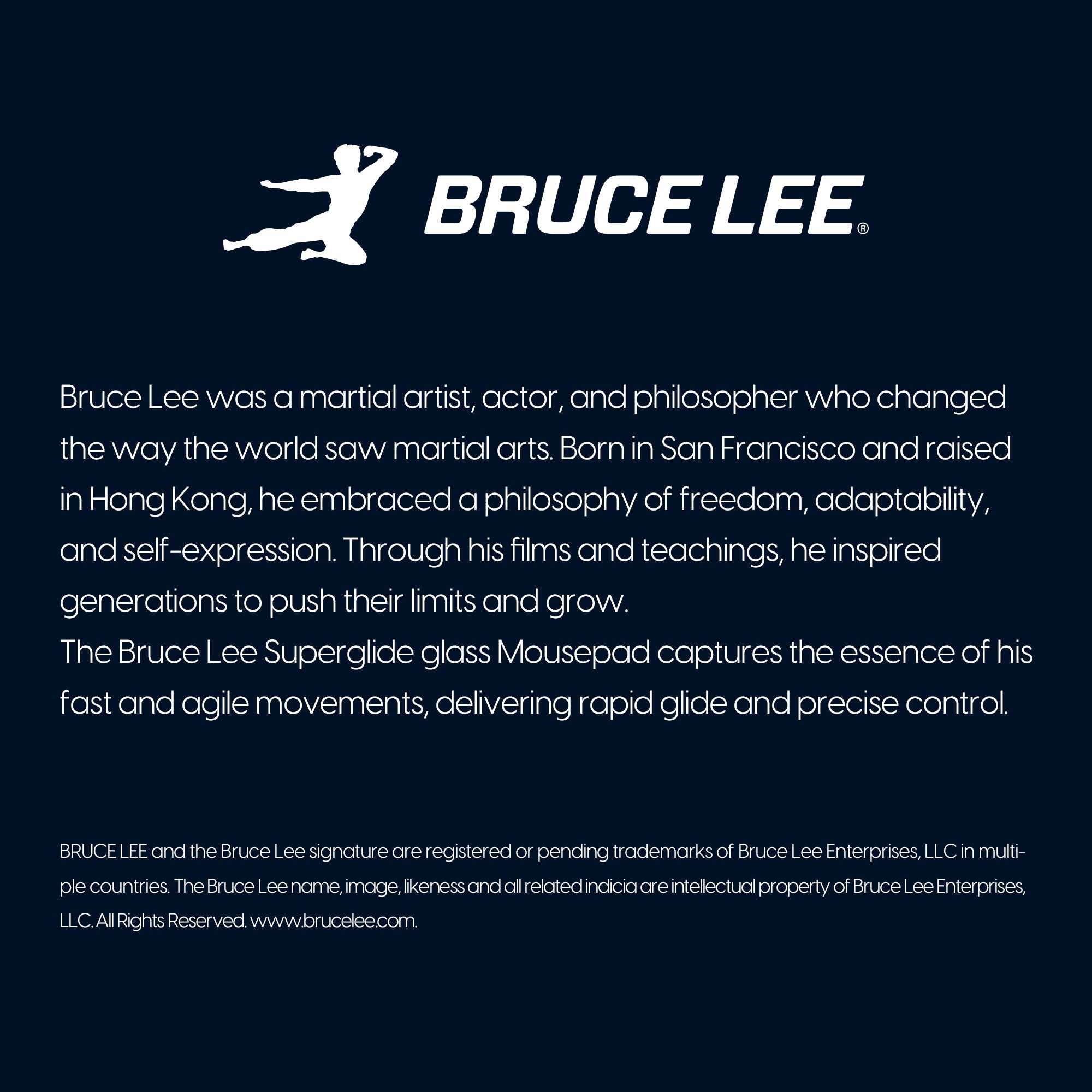 Pulsar Superglide v3 490x420x1.5mm XL Glass Mouse Pad - Bruce Lee 85th Edition