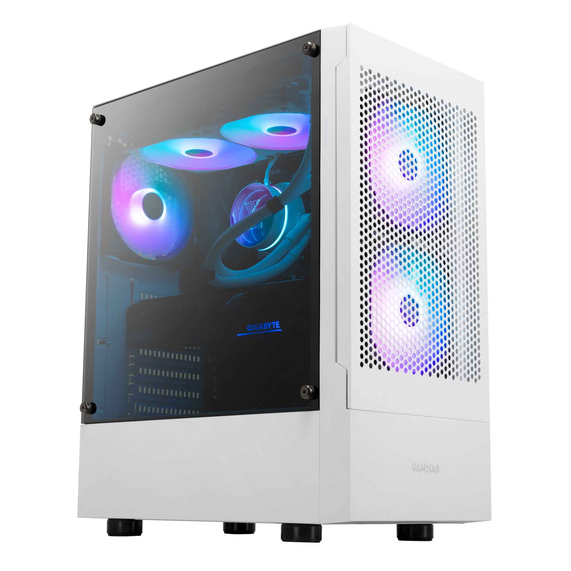 Gamdias Talos E3 Mesh Computer Case ATX Mid Tower Gaming PC Case with 3x ARGB Fans