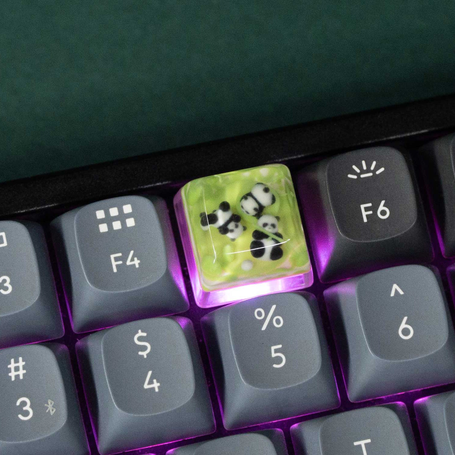 Three Pandas Resin Artisan Keycap