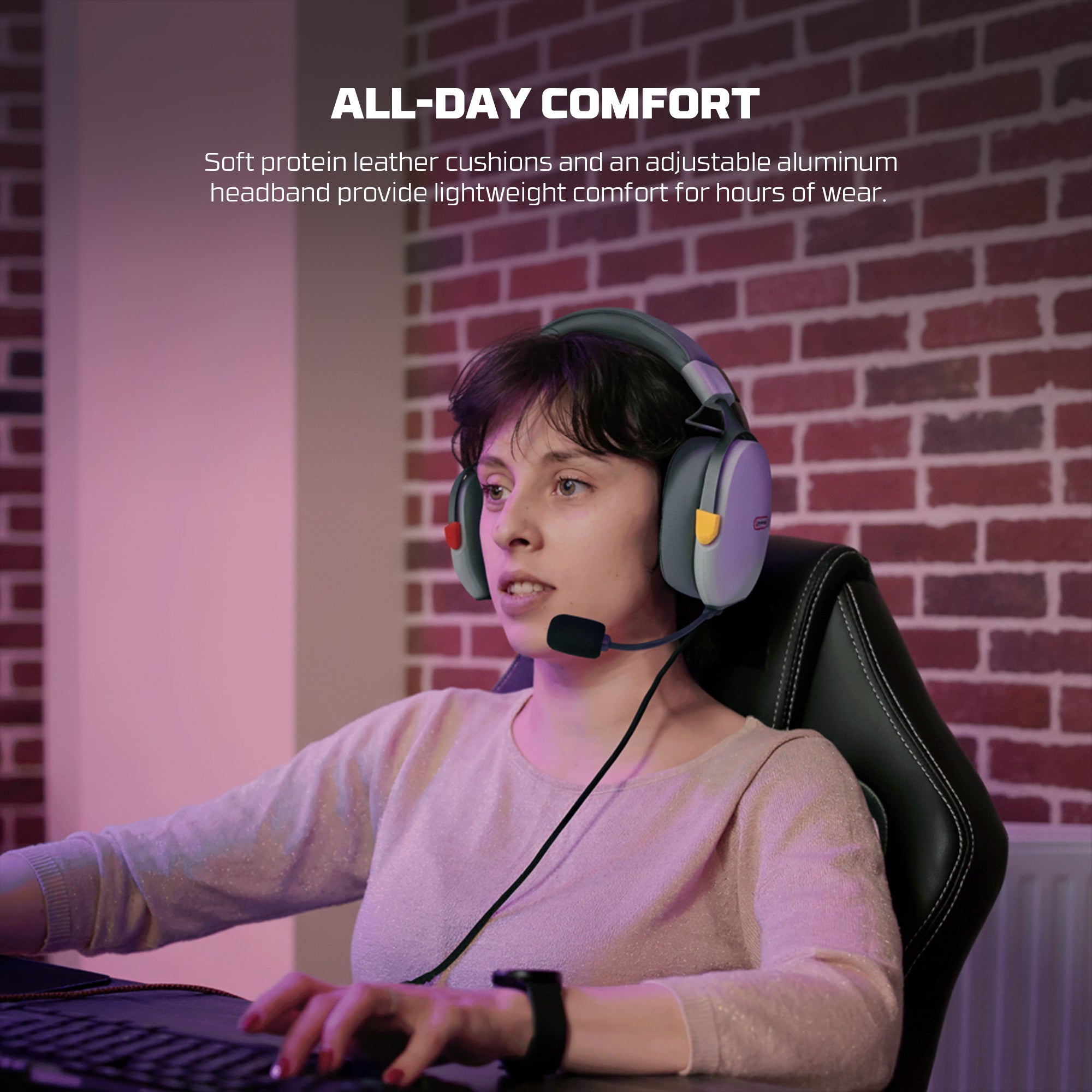 Fantech SUPER MAXFIT Wireless Bluetooth Wired Headset with Detachable Mic