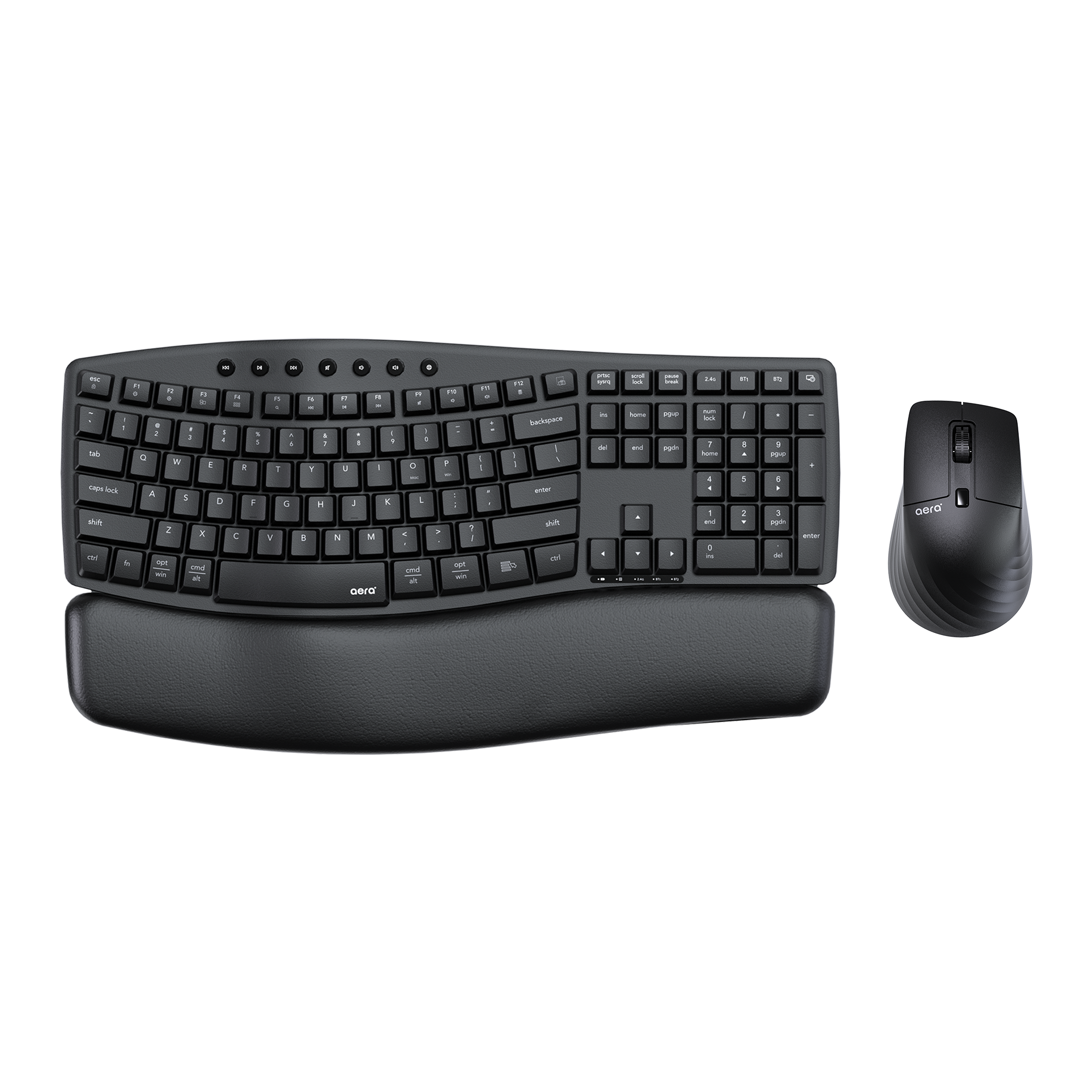Fantech AERA ARCH Wireless Ergonomic Silent Keyboard and Mouse Combo with Wrist Rest