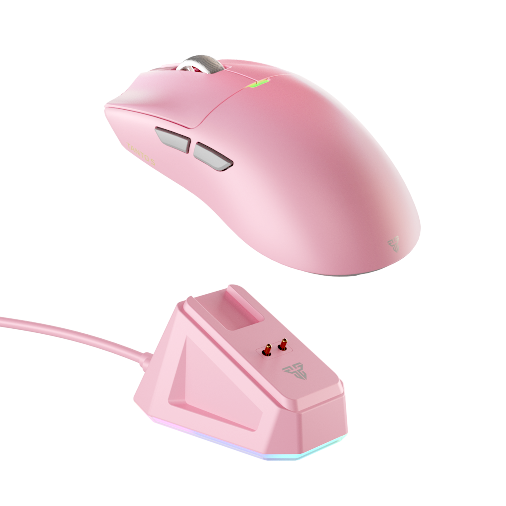 Fantech TANTO S Tri-Mode 8K Wireless Gaming Mouse with RGB Charging Dock (Pink)