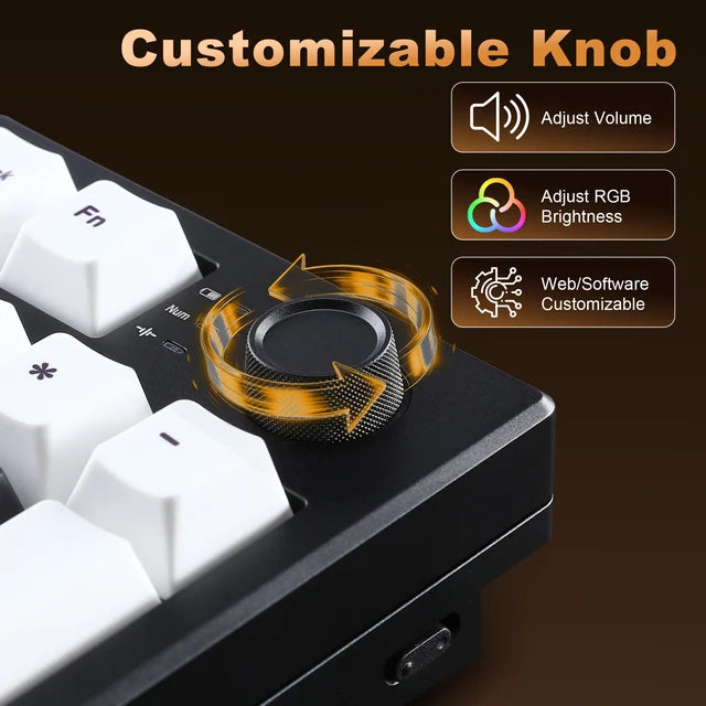 YUNZII AL21 Wireless Aluminum Mechanical Numpad Keyboard with Knob