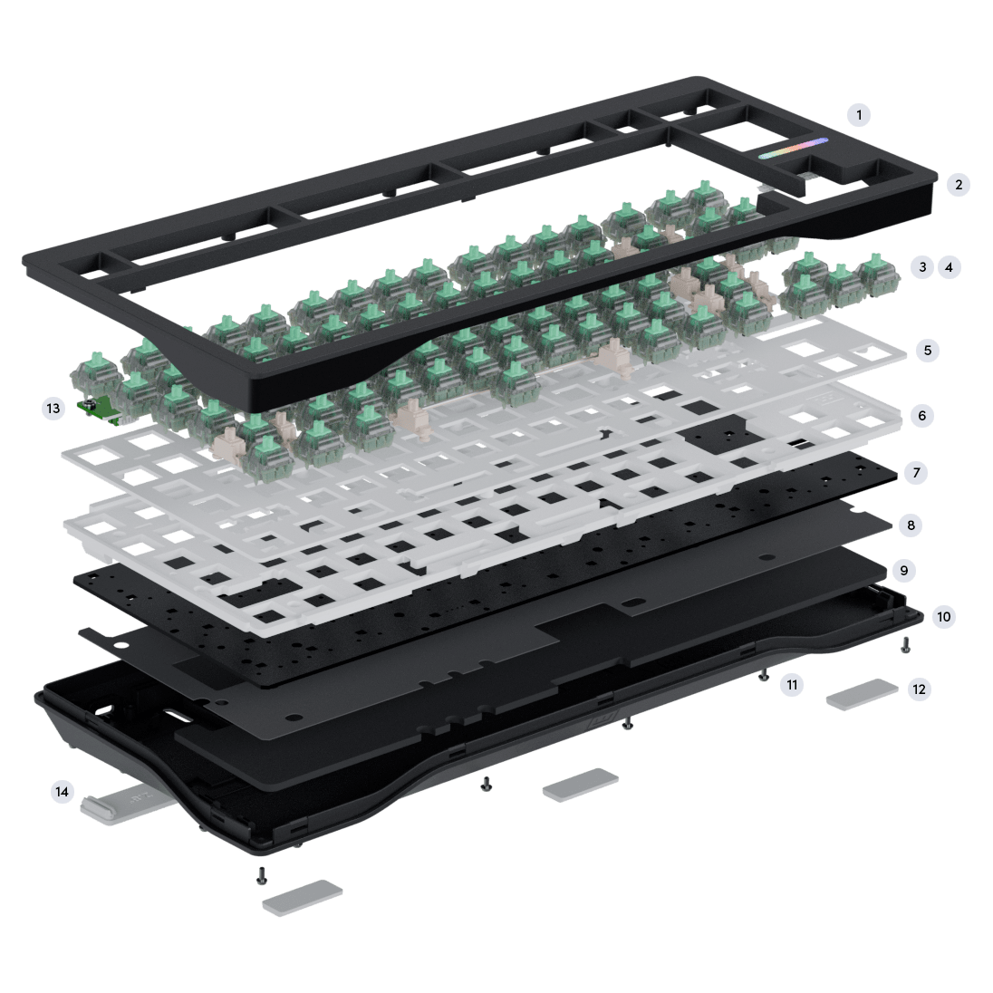 Wooting 80HE Zinc Alloy QMK Wired Magnetic Custom Keyboard