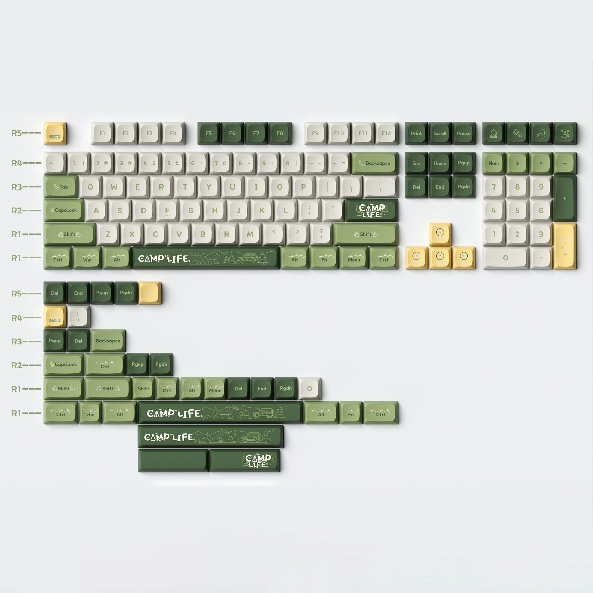 Keytok KDA Camp Life Dye-Sub PBT Keycaps 142pcs / Set