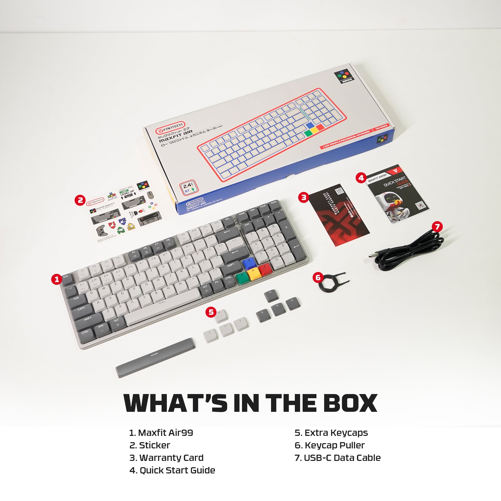 Fantech Low Profile Wireless Mechanical Keyboard (SUPER MAXFIT AIR 83/99)