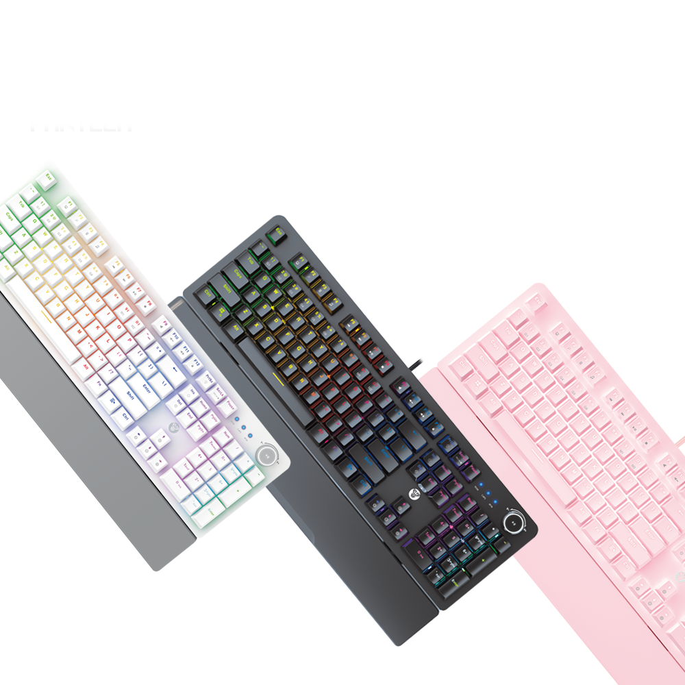 Fantech Gaming PC Mechanical Keyboard RGB Backlit Anti-Ghosting Key with Wrist Rest (MK853)