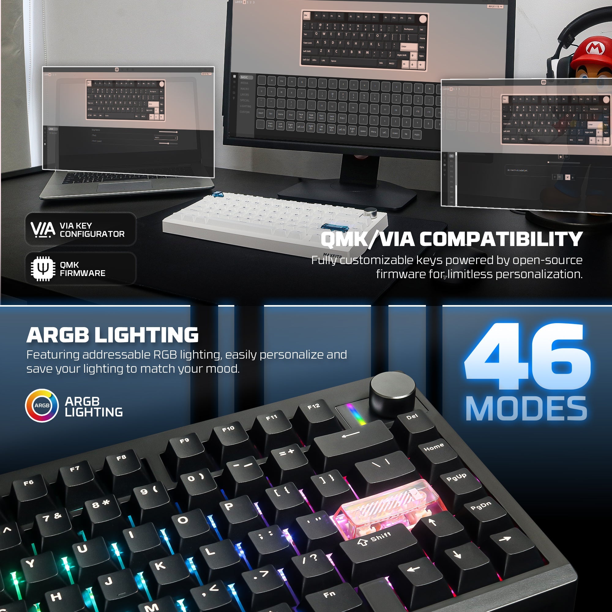 Fantech MAXFIT8 QMK Wireless Mechanical Keyboard