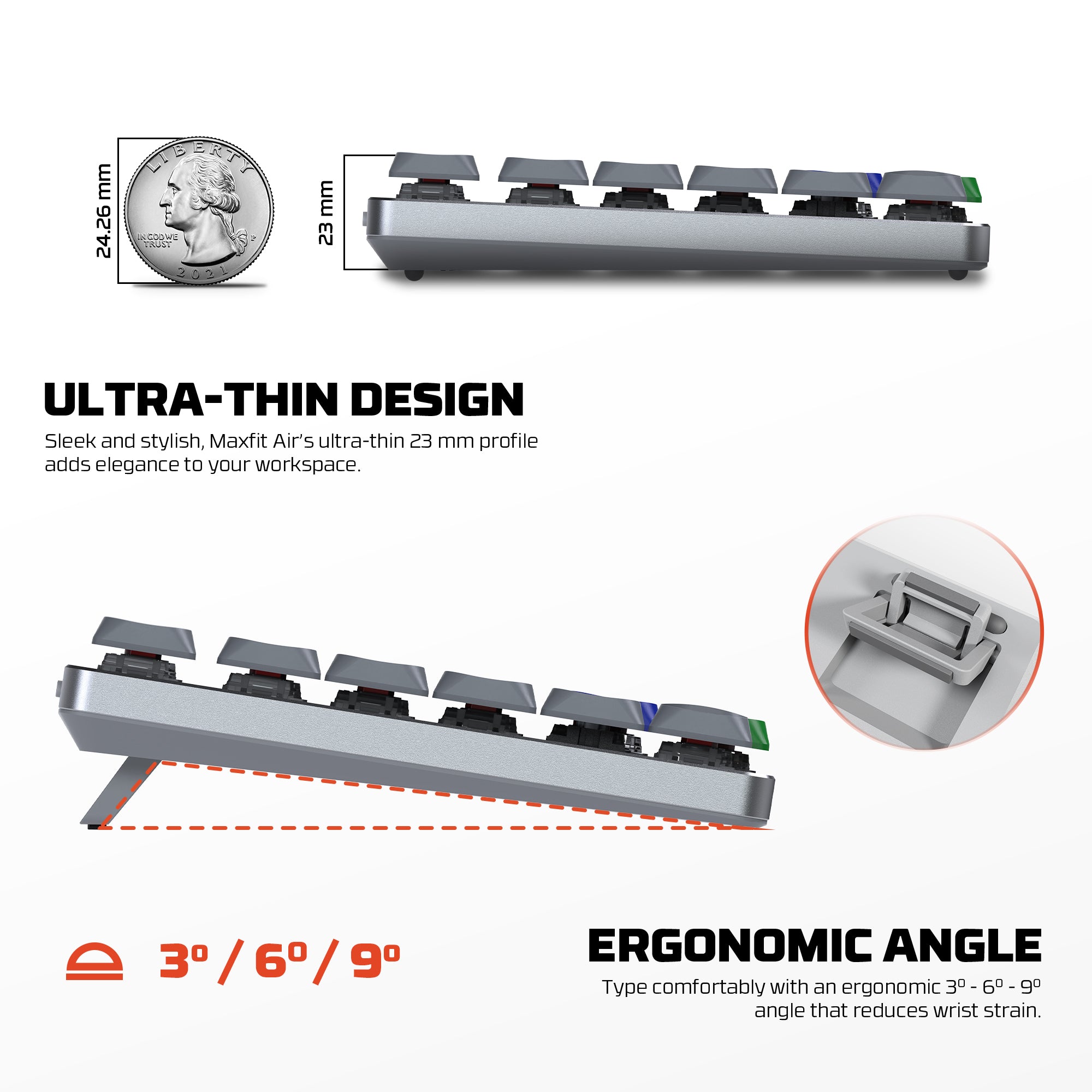 Fantech Low Profile Wireless Mechanical Keyboard (SUPER MAXFIT AIR 83/99)