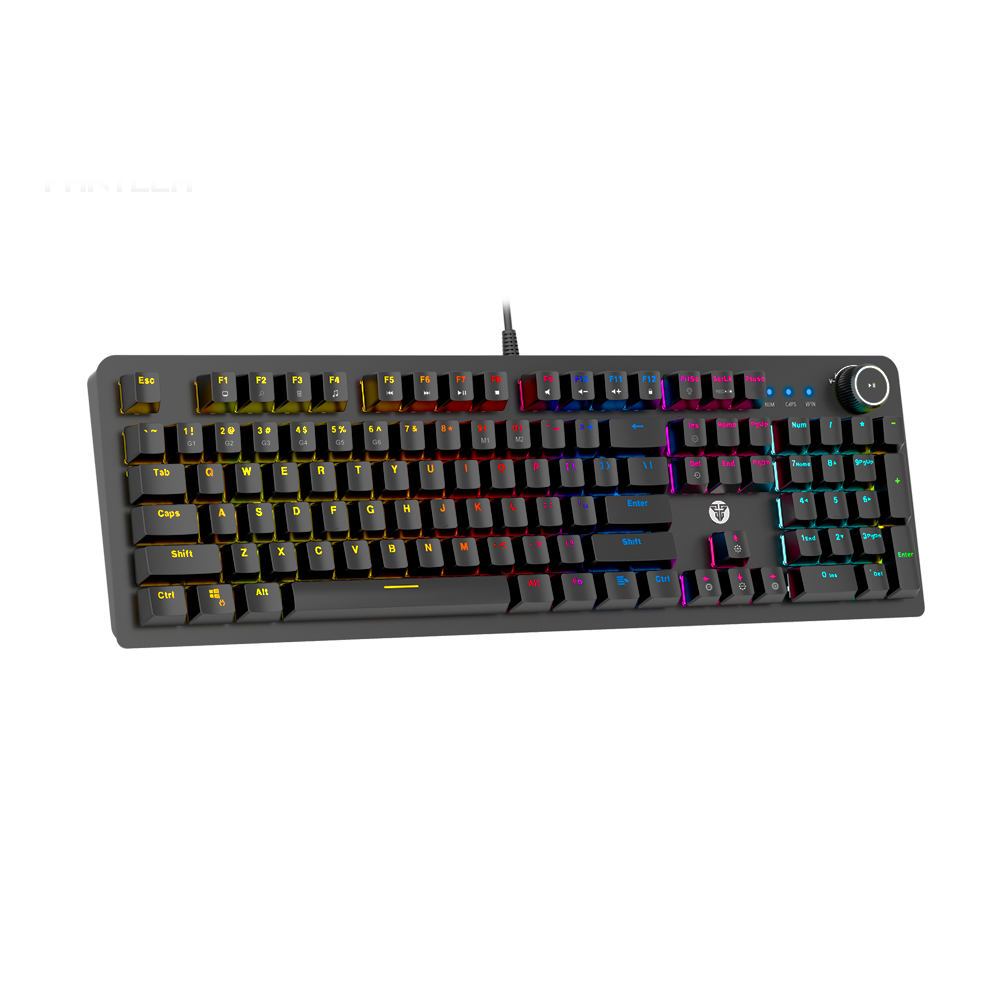 Fantech Gaming PC Mechanical Keyboard RGB Backlit Anti-Ghosting Key with Wrist Rest (MK853)