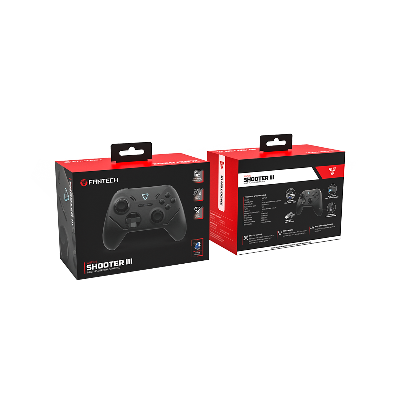 Fantech Wireless Gaming Controller Gamepad Multi-platform Hall-Effect (SHOOTER III WGP13S)