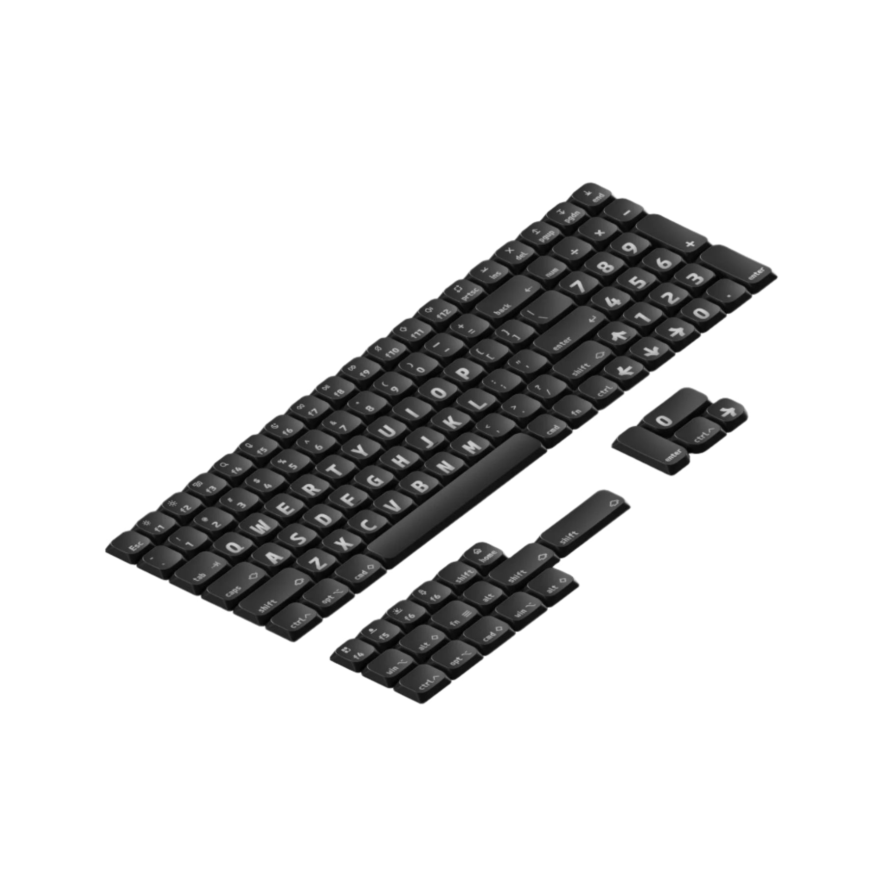 NuPhy Low-Profile Canopus Shine-through nSA Keycaps - 121 keys(Black)
