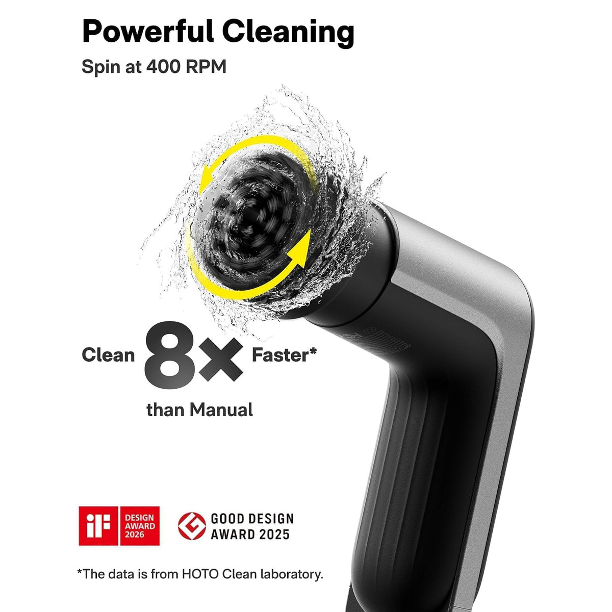 HOTO Grip Cordless Spin Ultralight Waterproof Scrubber
