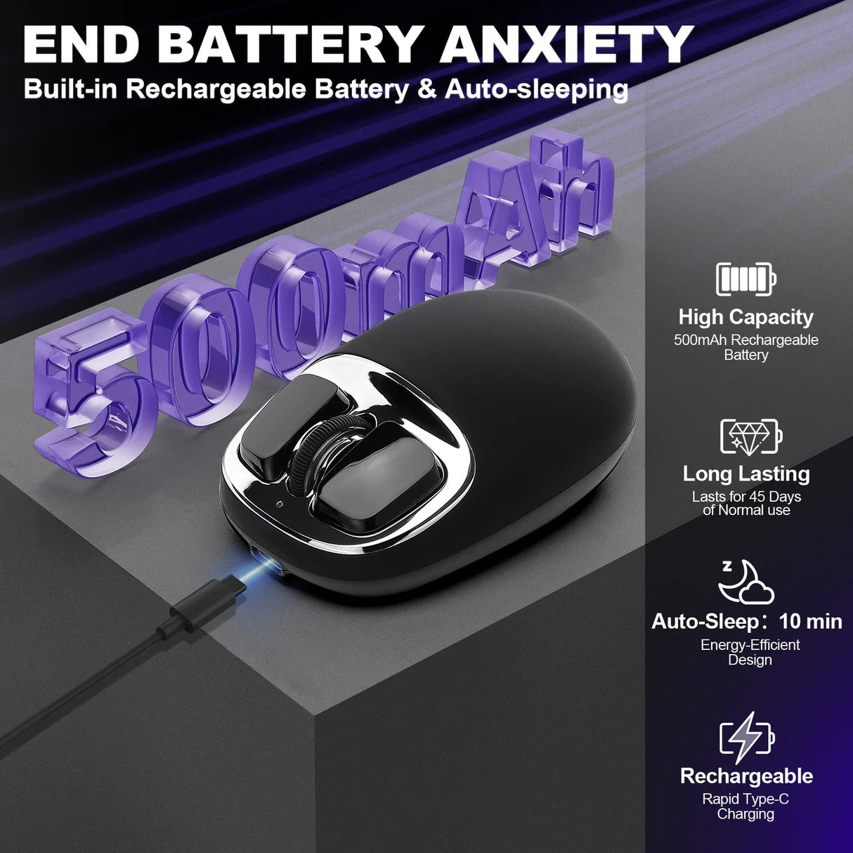 YUNZII C1 Silicone Tri-Mode Wireless Custom Mouse