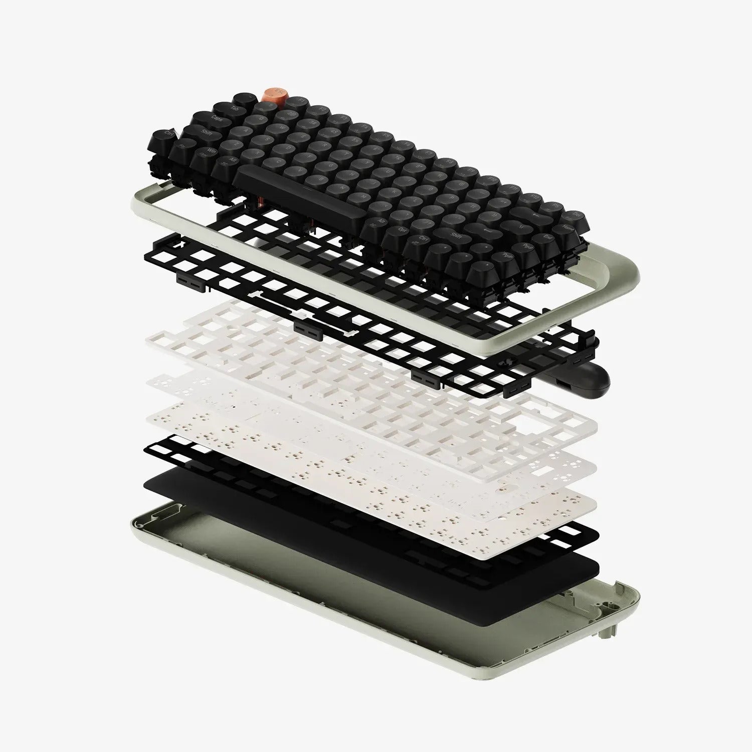 Lofree 1970s Tri-mode Hot-Swap Retro Wireless Mechanical Keyboard (Olive)