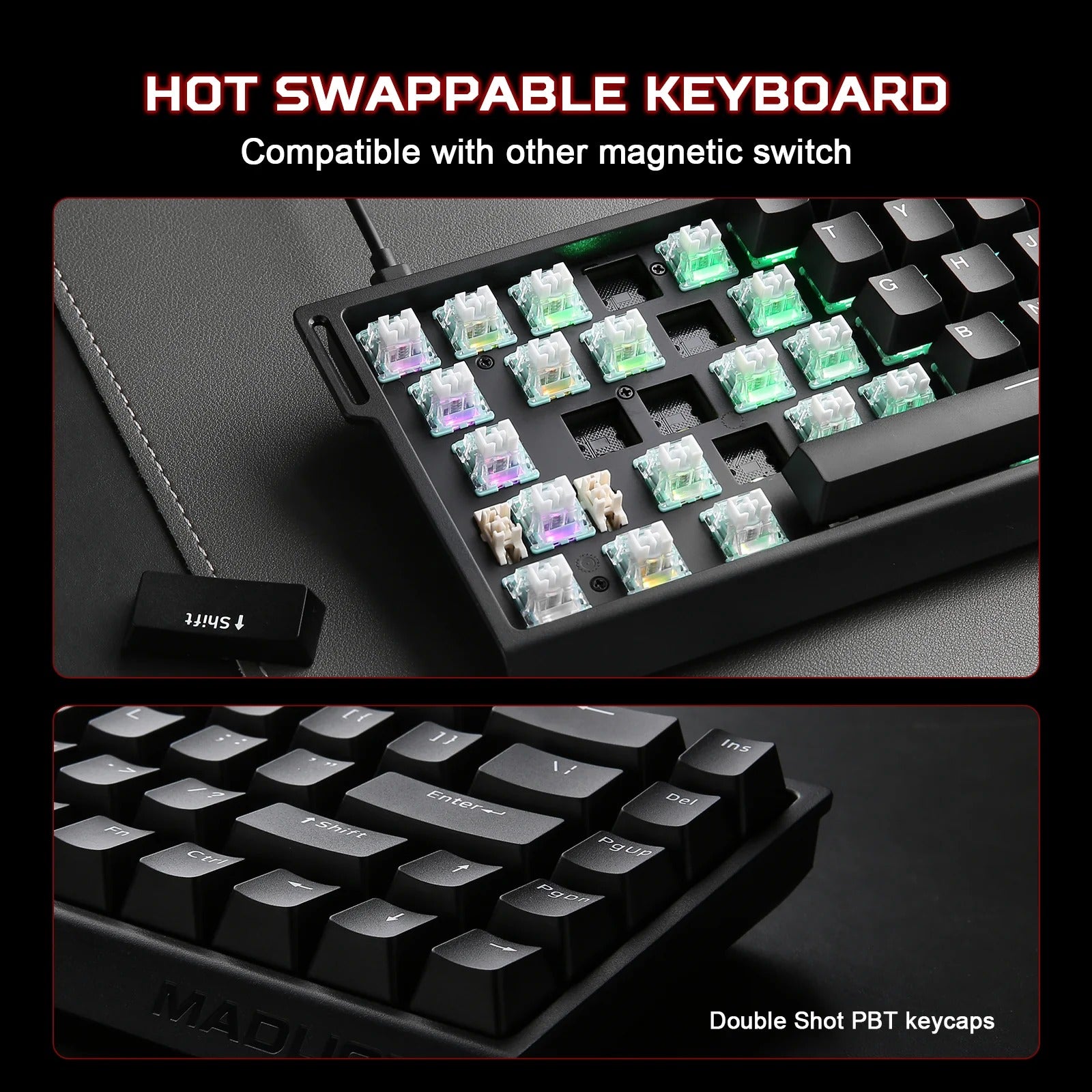 YUNZII x MADLIONS MAD68 HE Rapid Trigger Wired 8K Magnetic Gaming Keyboard