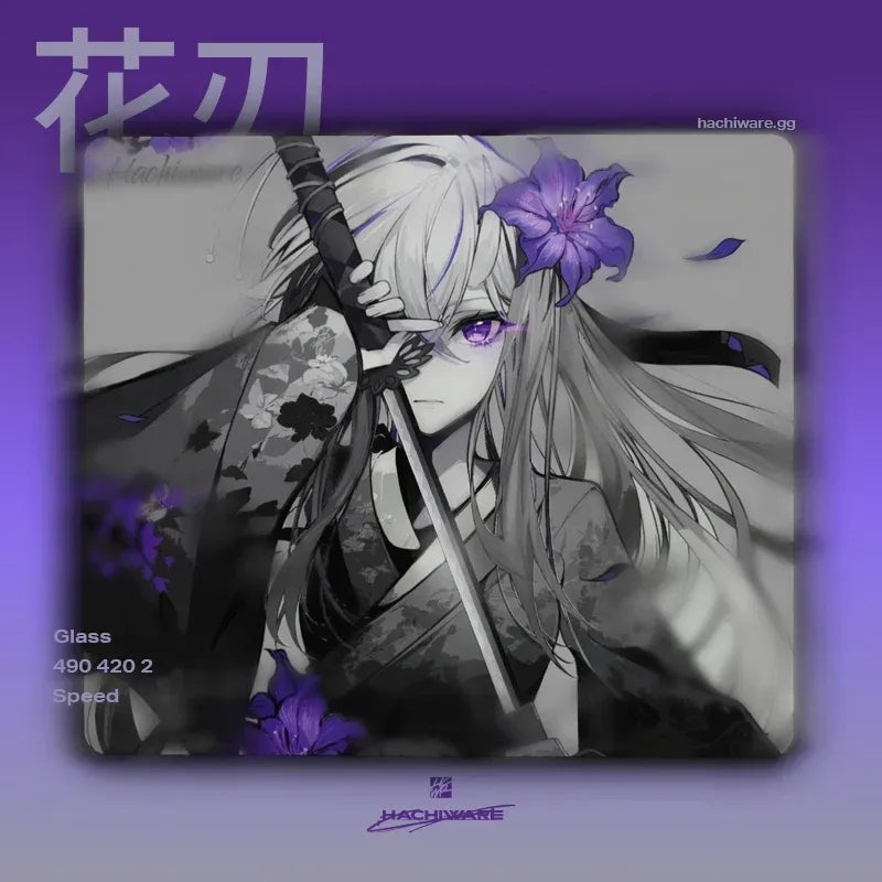 ARBITER STUDIO x HACHIWARE FlowerBlade V2 490x420x2mm Glass Mousepad