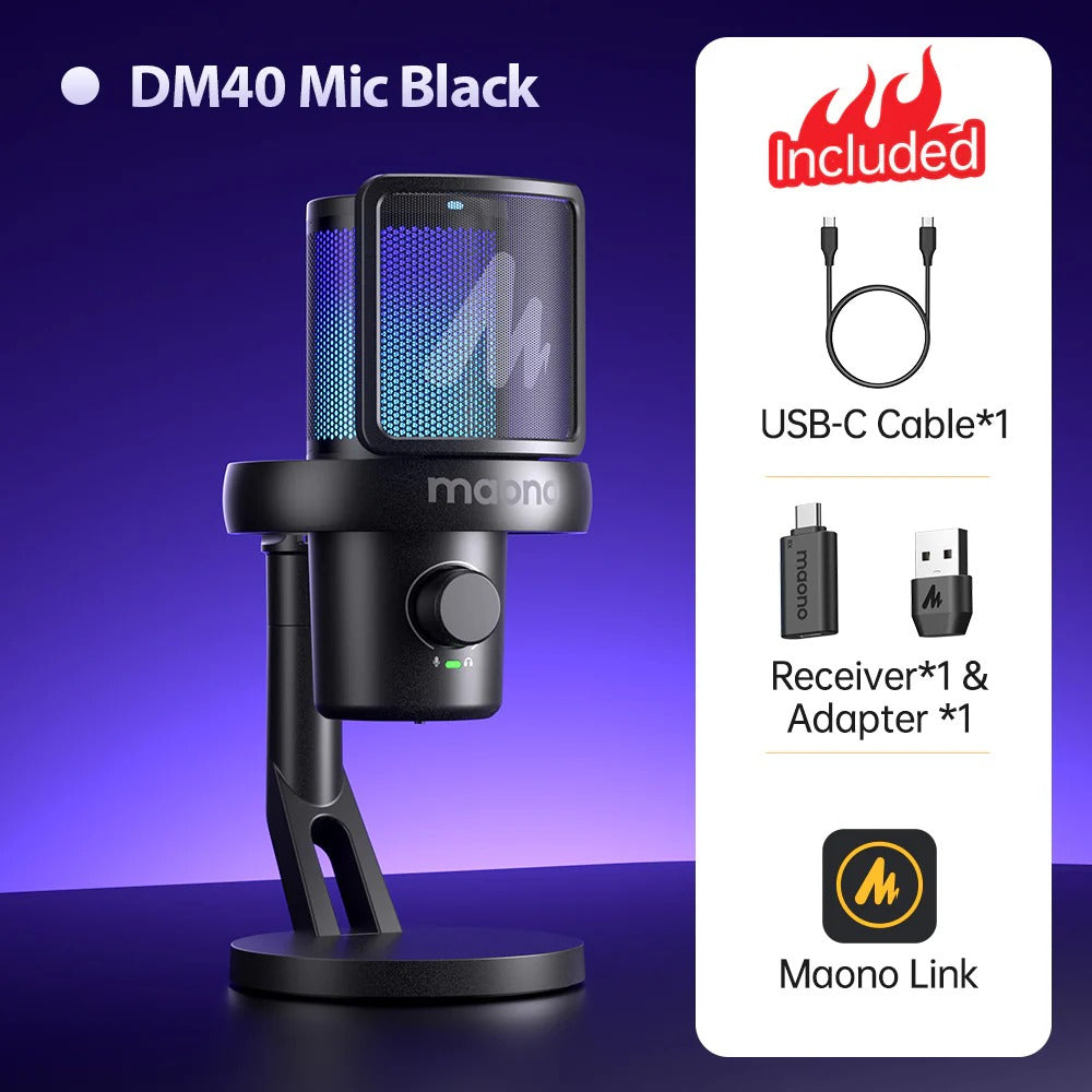 MAONO DM40 Pro USB/Wireless Gaming Desktop Microphone