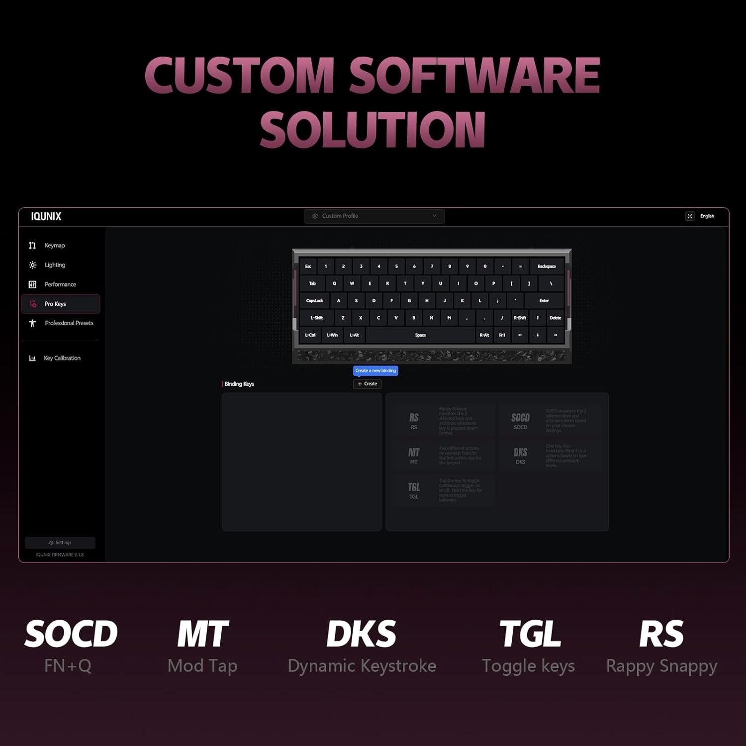 IQUNIX EV63 Hall Effect 8K RGB Wired Gaming Keyboard
