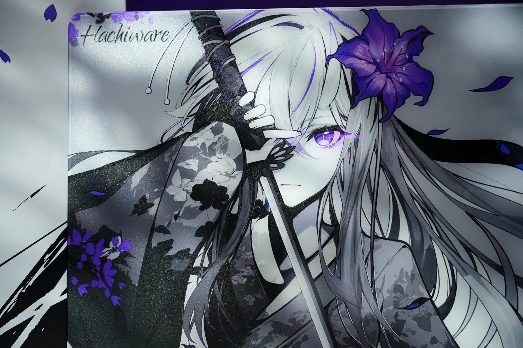 ARBITER STUDIO x HACHIWARE FlowerBlade V2 490x420x2mm Glass Mousepad