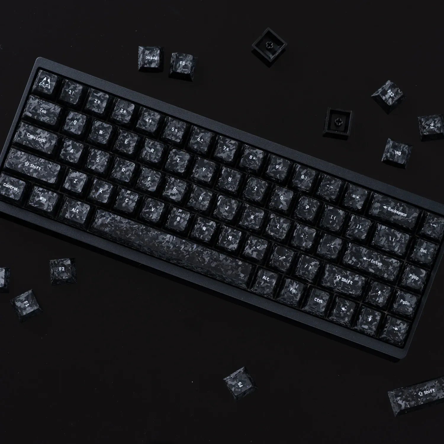 TENKO ARBITER STUDIO Carbon Fiber Textured Cherry profile Keycap Set