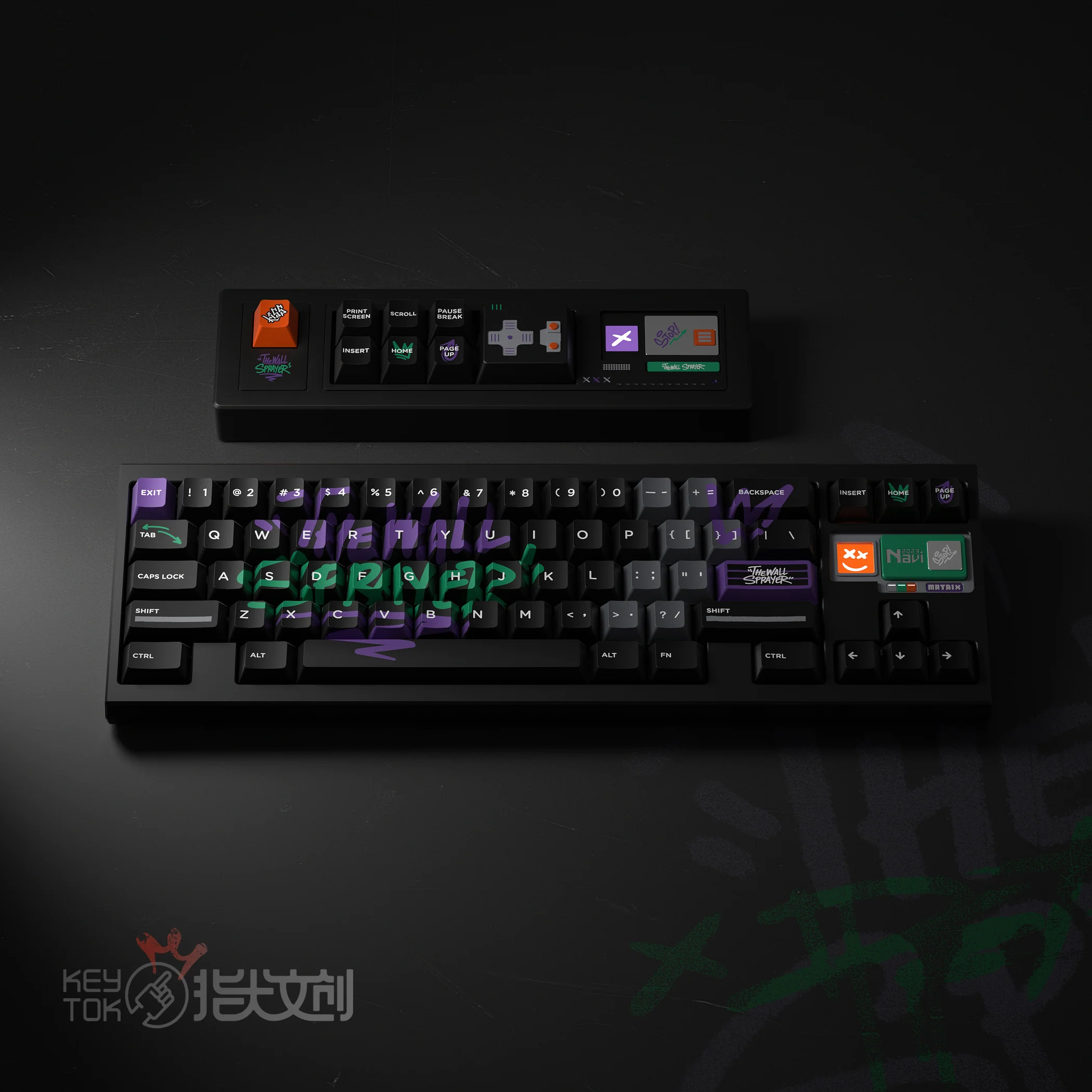 Keytok BLOCK X Cherry Profile Dye-Sub PBT Keycaps 185pcs /sets