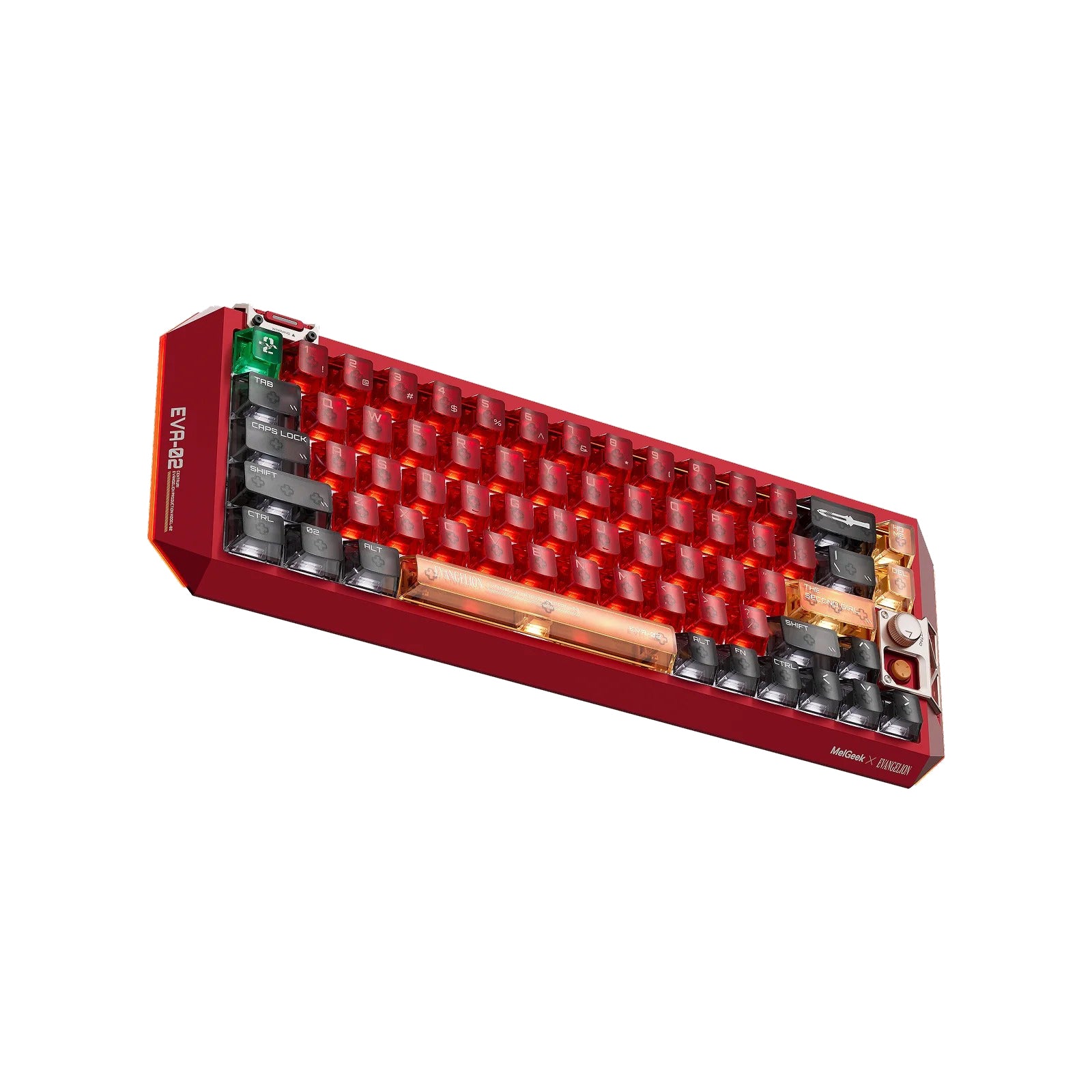 MelGeek Centauri 60 Evangelion Wired Custom HE Gaming Keyboard - EVA-02 Asuka Langley Limited Edition
