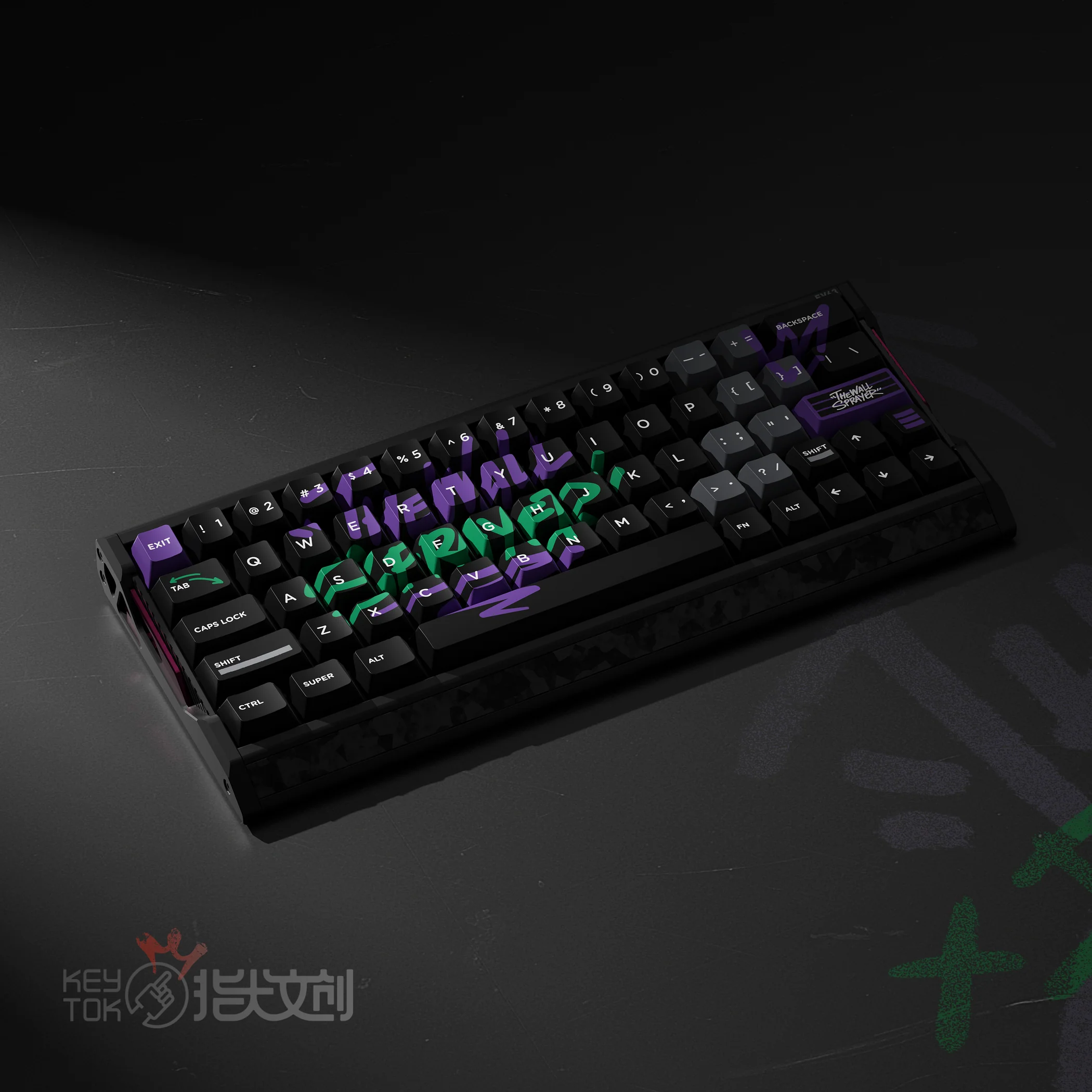 Keytok BLOCK X Cherry Profile Dye-Sub PBT Keycaps 185pcs /sets