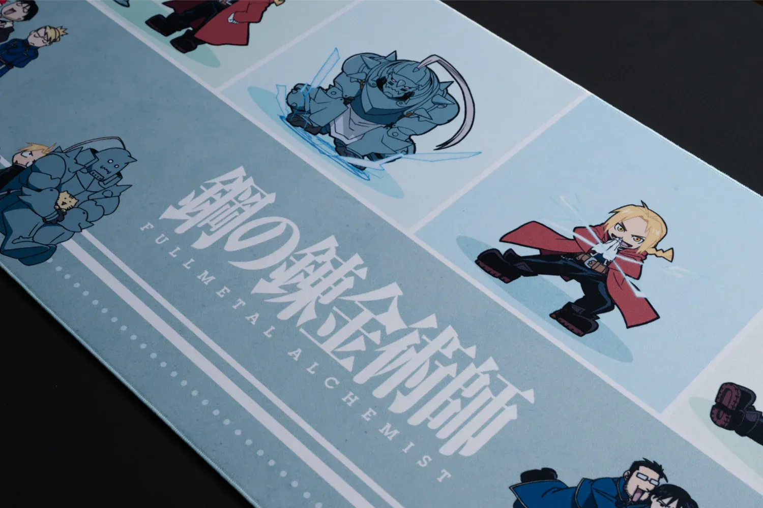 ARBITER STUDIO FMA BROTHERHOO XL 900x400mm Cloth Mousepad (Chibi Alcehmists)