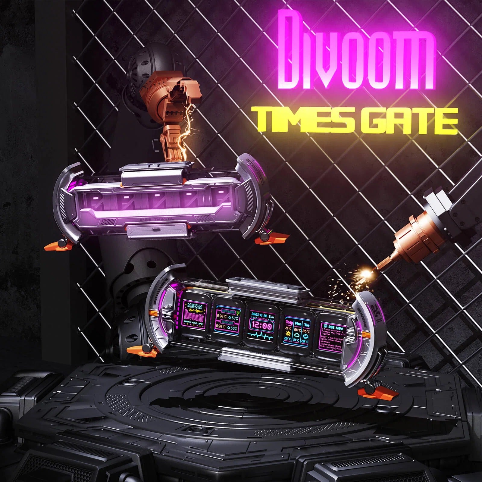 Divoom TimesGate II Pixel Art Info Display with 5 Smart LCD Screens
