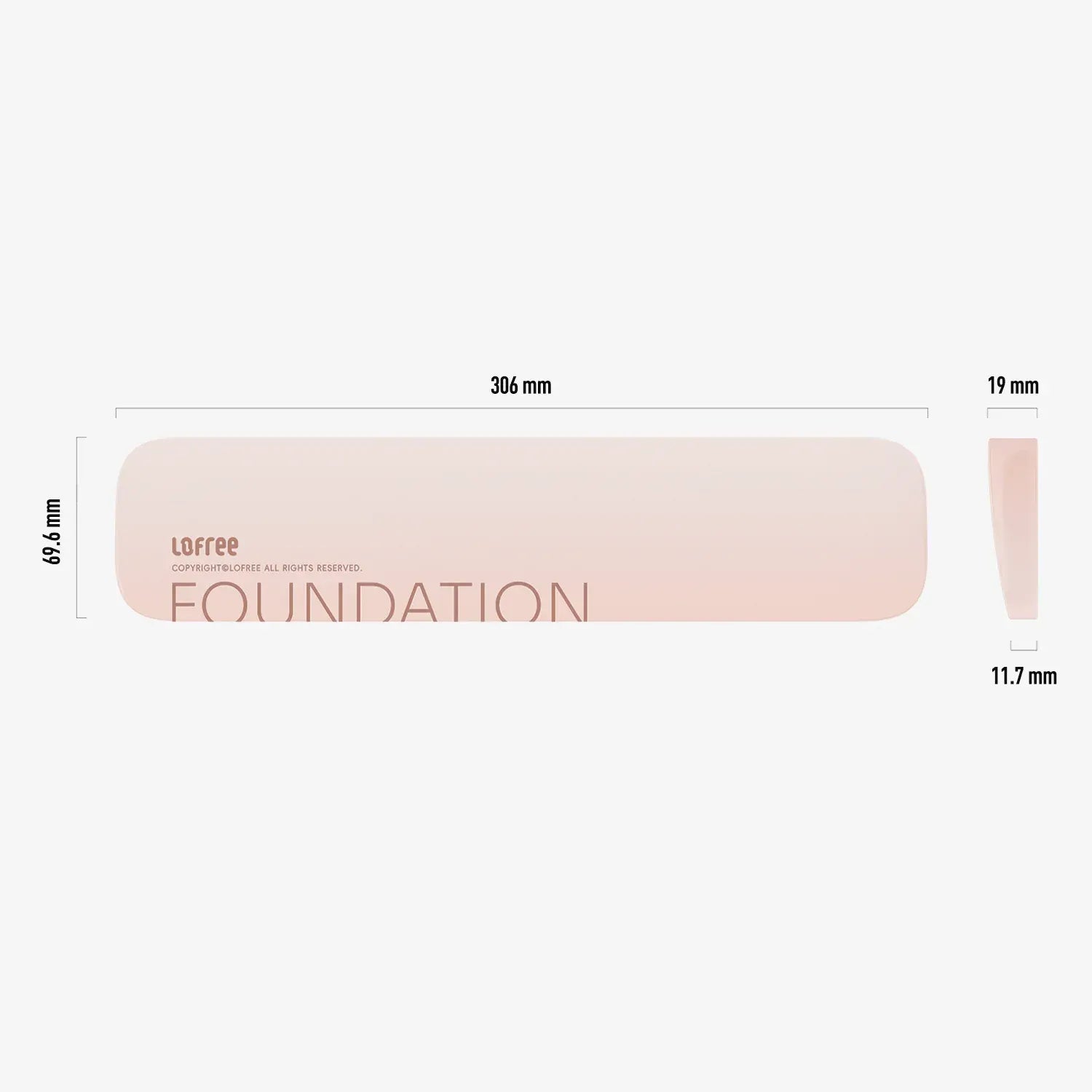 Lofree Jelly Transparent Keyboard Palm Rest - Foundation