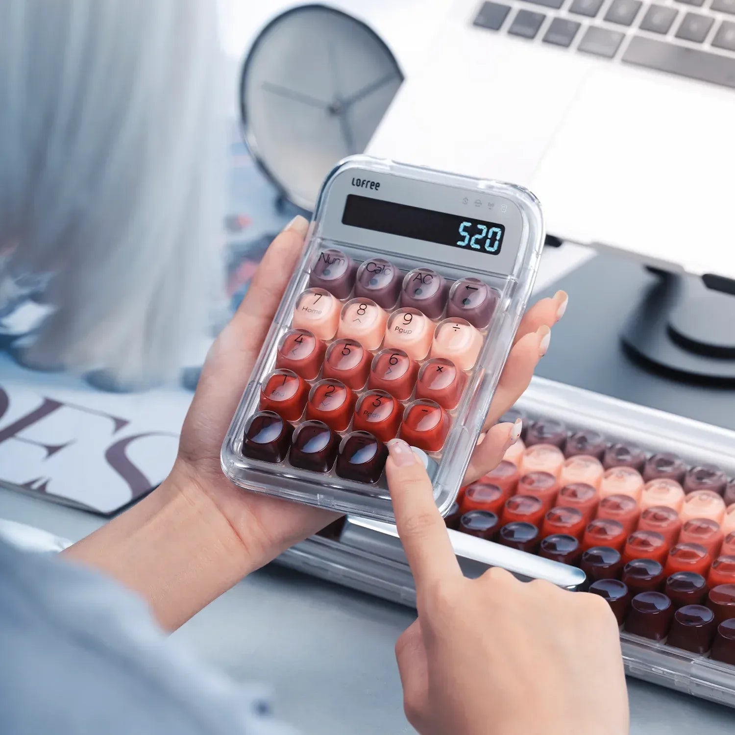 Lofree Lipstick Wireless Number Pad & Calculator - Silver