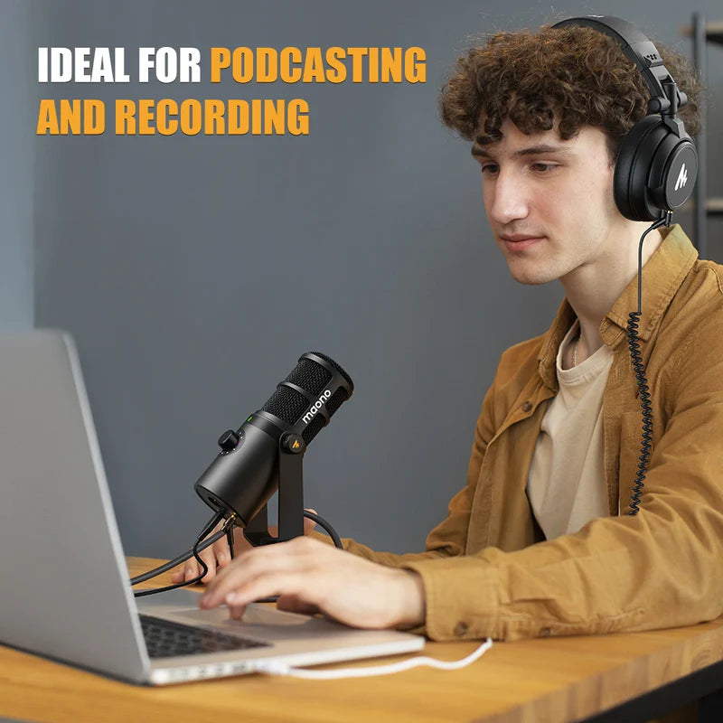 MAONO PD400X USB/XLR Dual Mode Dynamic Microphone for Podcasting