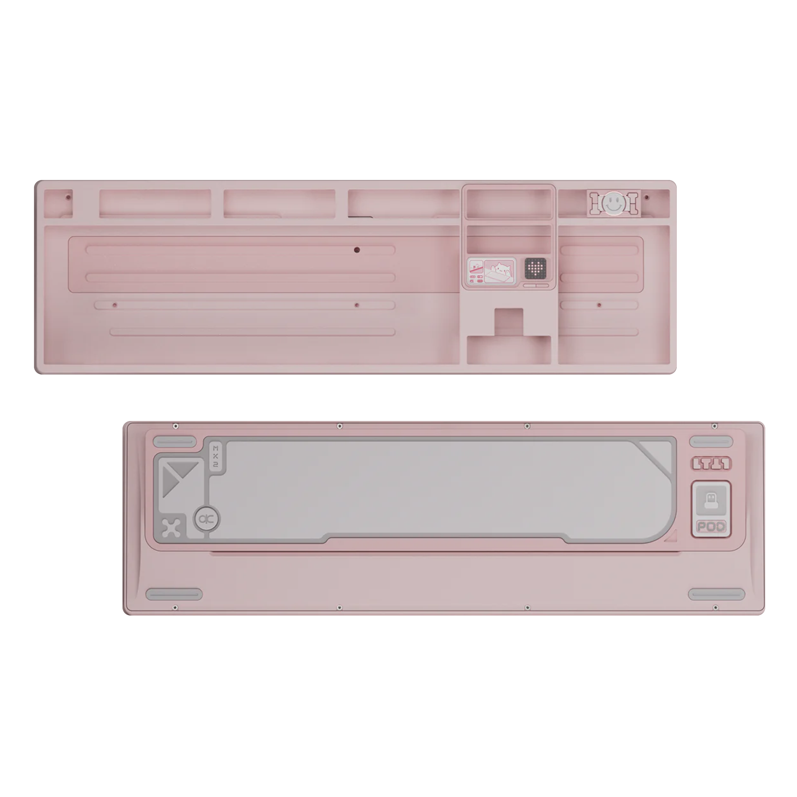Qwertykeys QK101 Custom Wireless Mechanical Keyboard Barebone with WK+1.2mm Tri-mode Flex-cut Hotswap PCB with RGB+FR4 plate with cushion