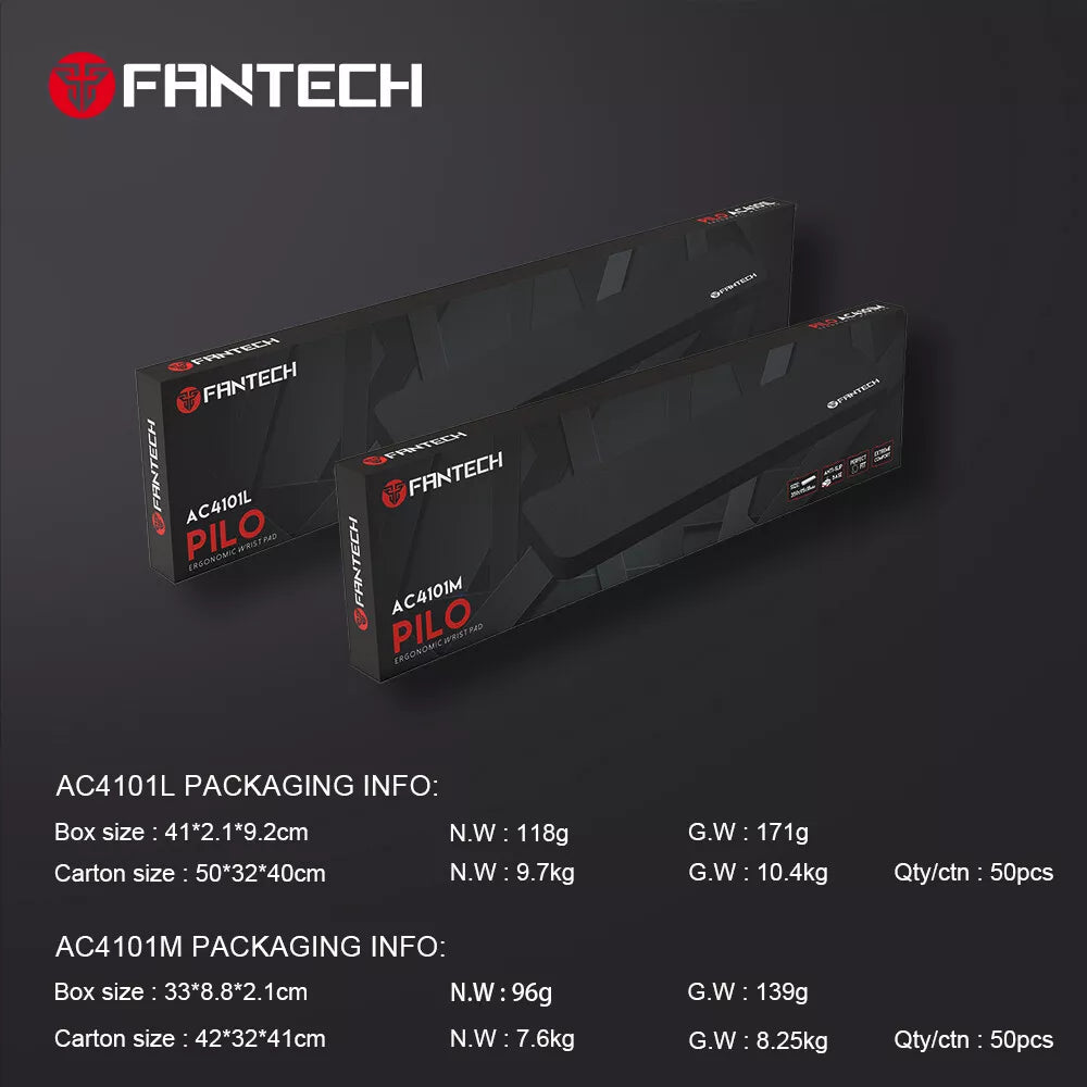 Fantech Keyboard Wrist Rest 359x95x18mm Anti-Slip TKL Keyboard Arm Rest Pad