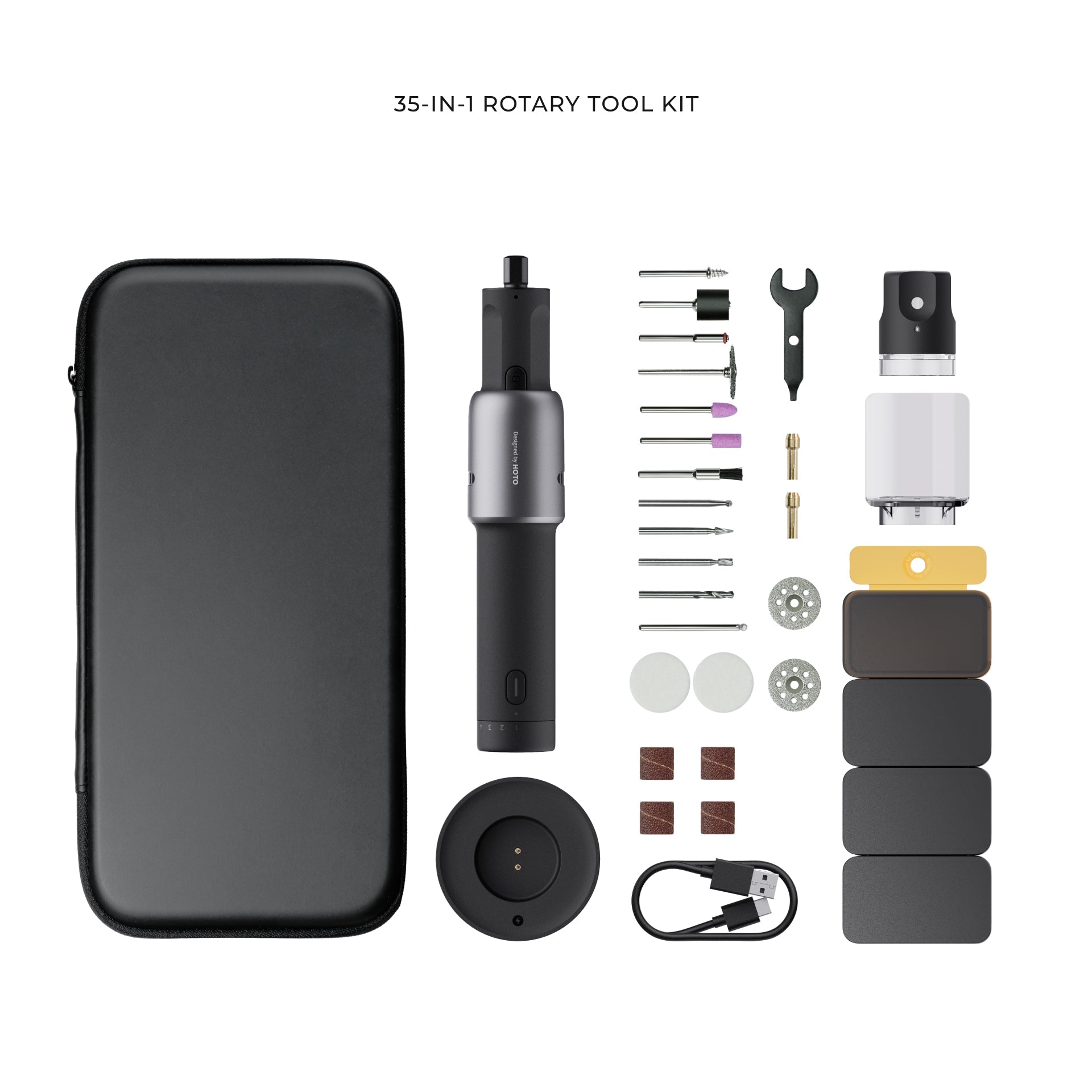HOTO 35 IN 1 ROTARY TOOL KIT & 60-PIECE ACCESSORIES KIT