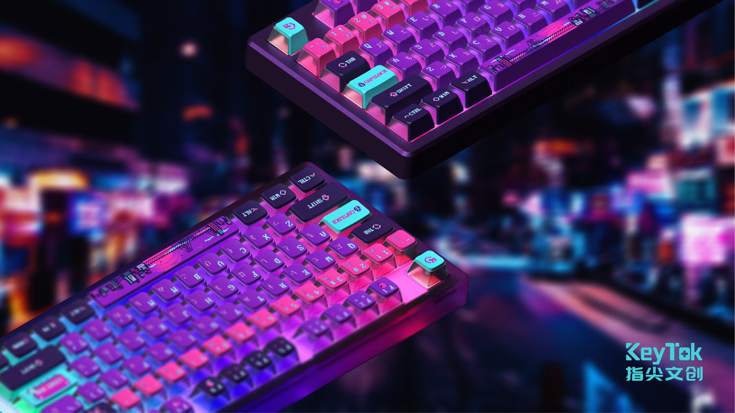 Keytok KOL Pixel Dye-Sub PBT Keycaps 121pcs / Set