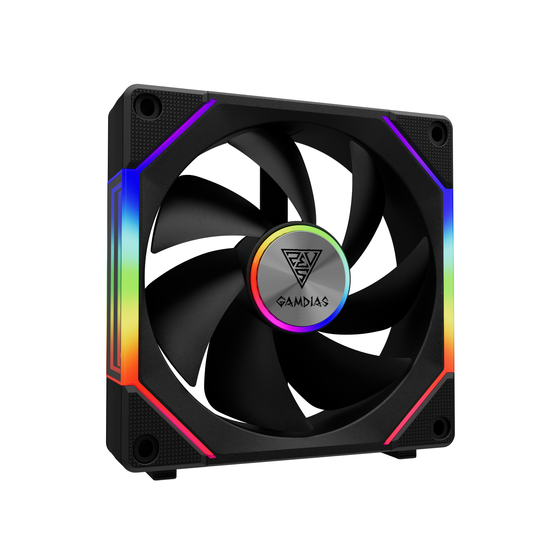 Gamdias AEOLUS P2 ARGB Computer Case Fan PWM 120mm Cooling Fan with Reverse Fan Blade
