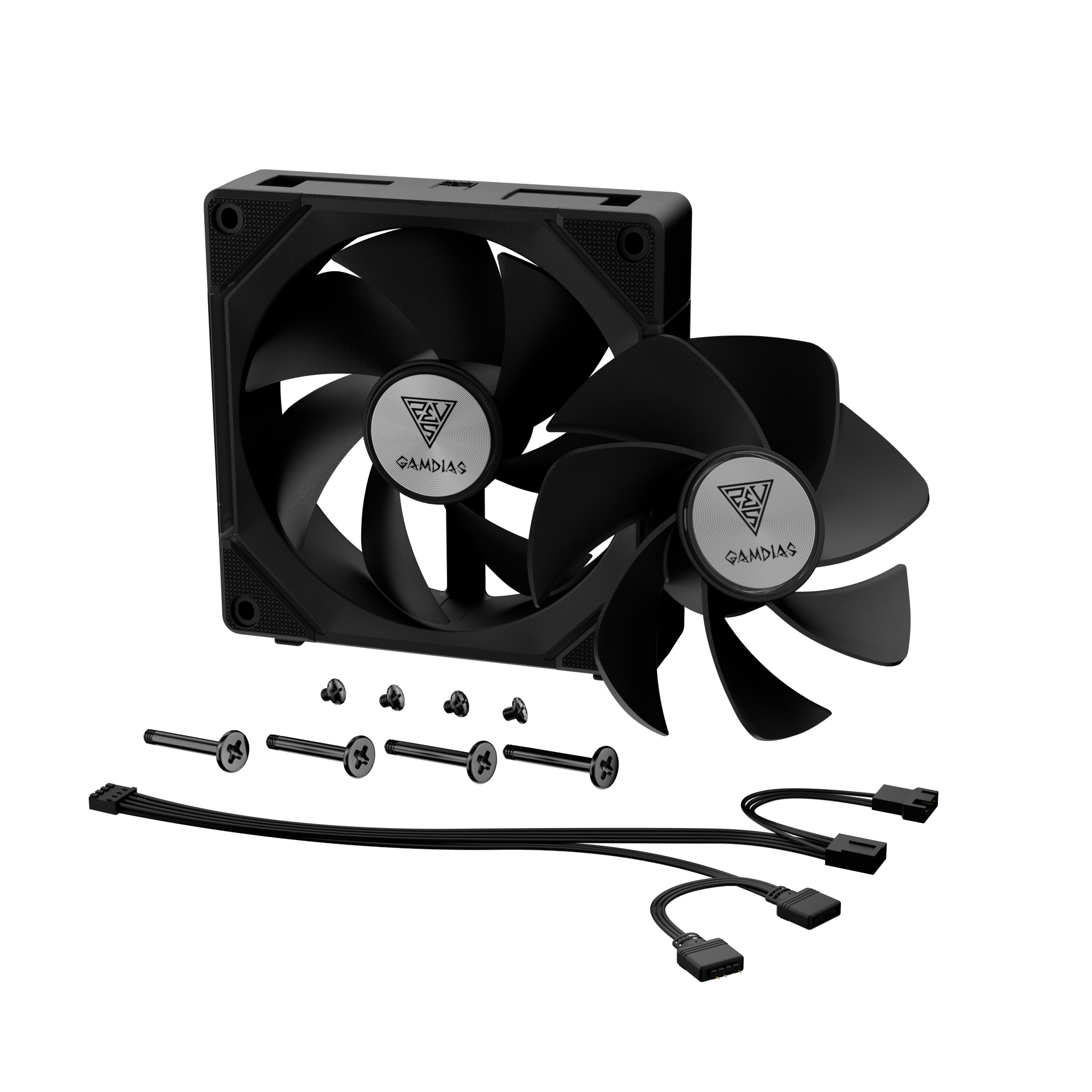 Gamdias AEOLUS P2 ARGB Computer Case Fan PWM 120mm Cooling Fan with Reverse Fan Blade
