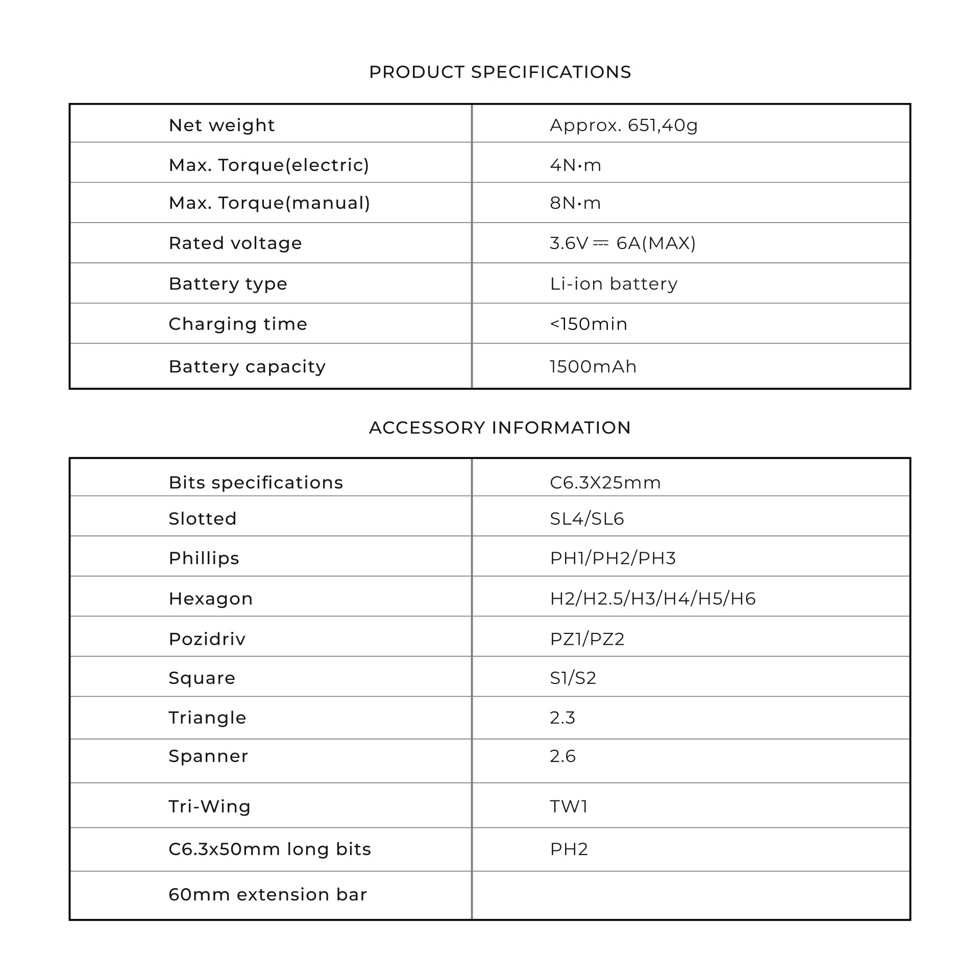 HOTO 3.6V SCREWDRIVER KIT (CLASSIC)