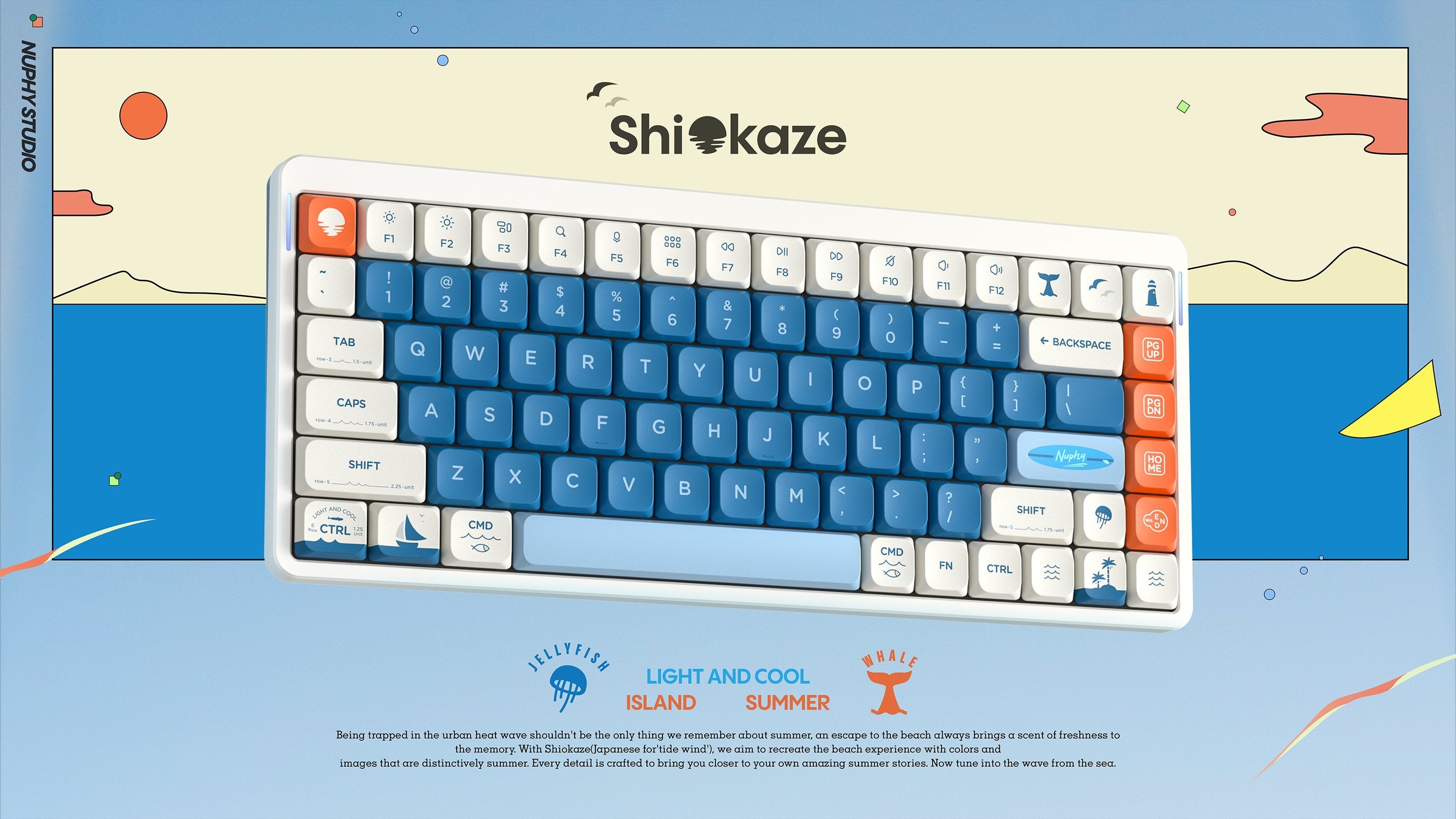 NuPhy Shiokaze nSA Dye-sub PBT Keycaps