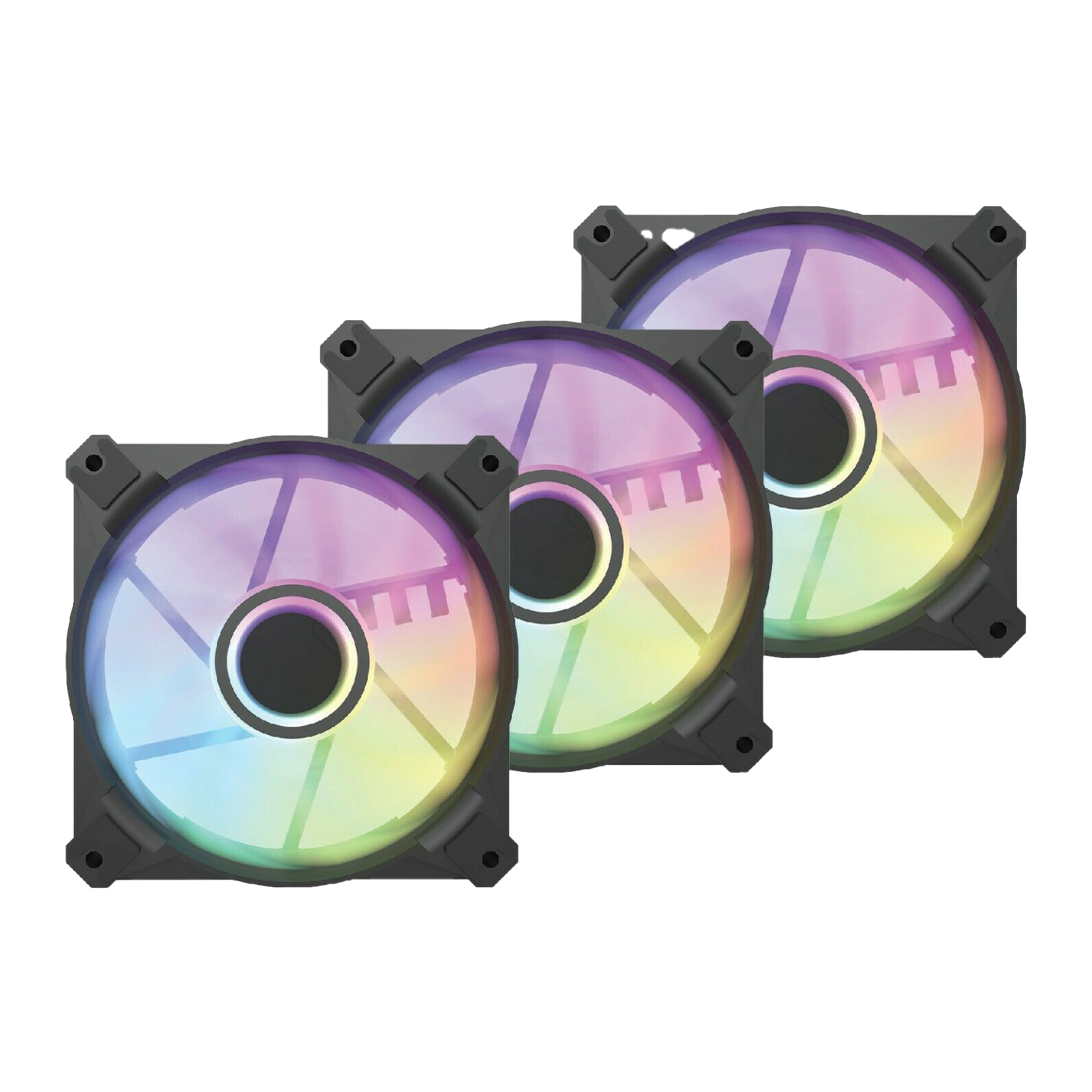 DarkFlash Infinity 8 3-Pack ARGB Fans | 120mm | EZPC