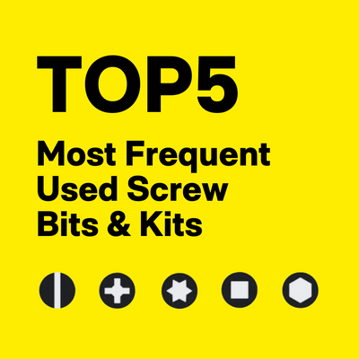 TOP 5 MOST FREQUENTLY USED SCREW BITS & KITS