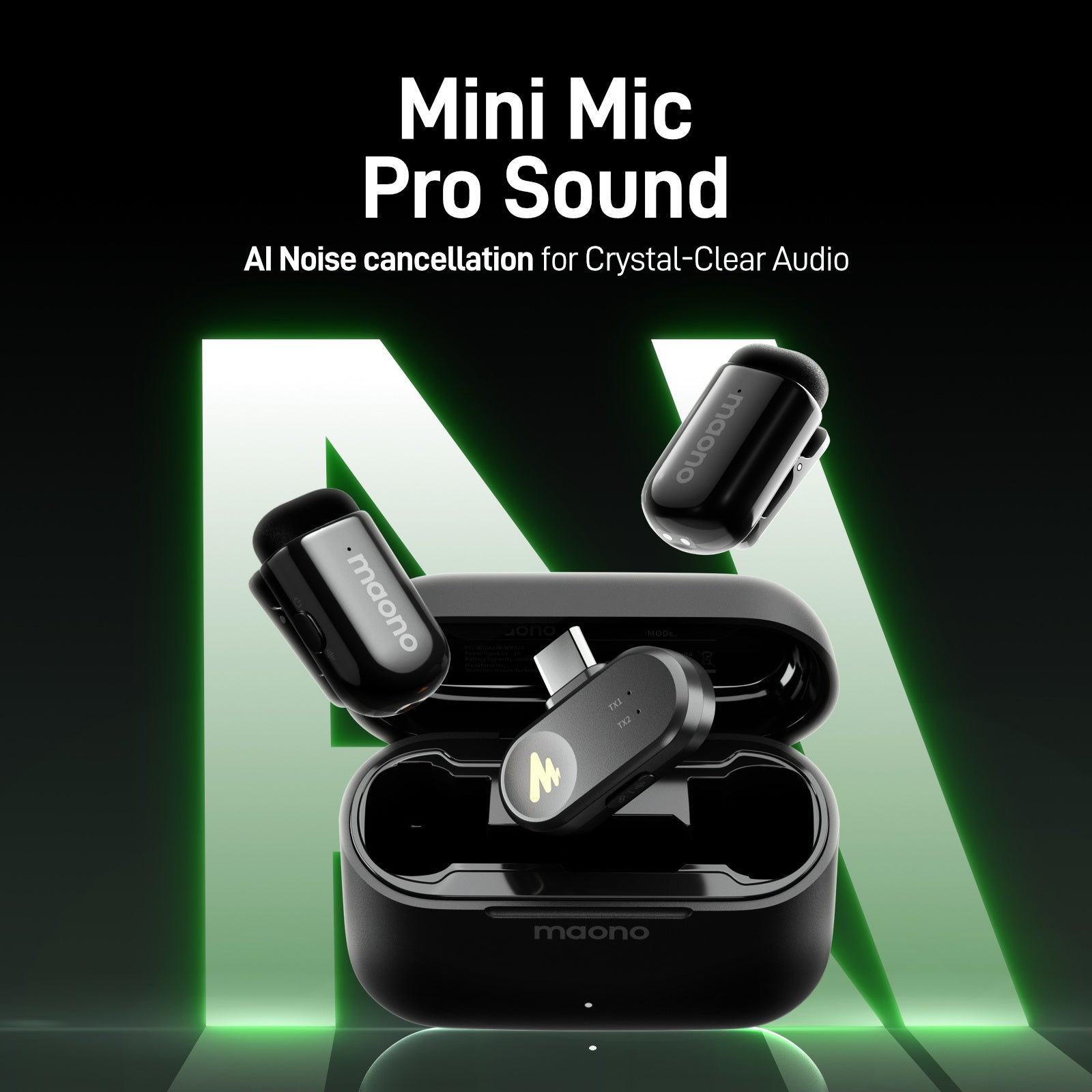 MAONO WAVE T1 MINI Wireless Microphone (2 MICS)
