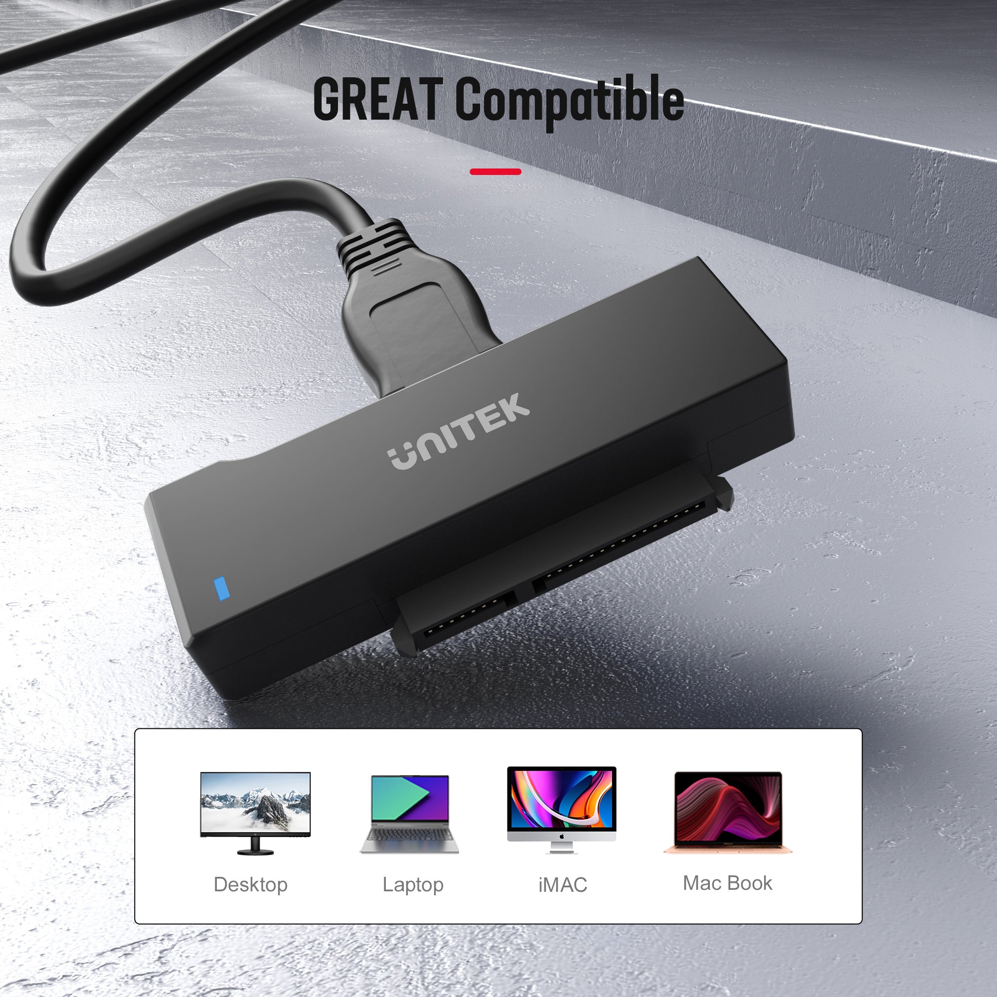 Unitek USB 3.0 to SATA Adapter Support UASP Hard Drive Adapter Cable Converter