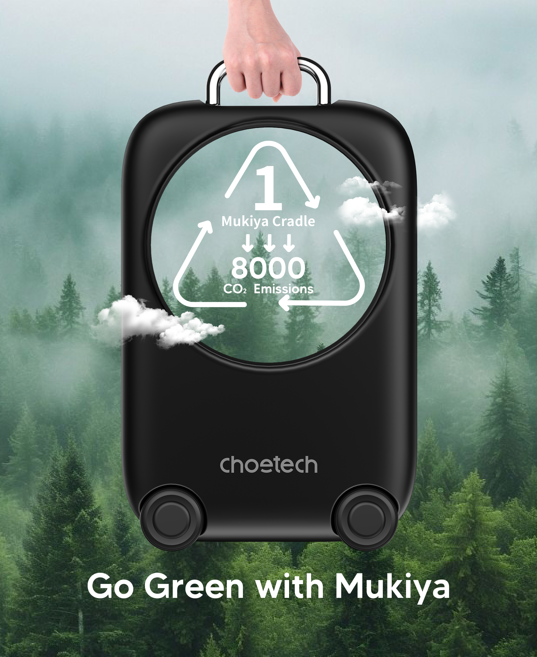 Choetech MagLeap 15W Qi2 Compatible Travel 3-in-1 Foldable Magnetic Wireless Charger