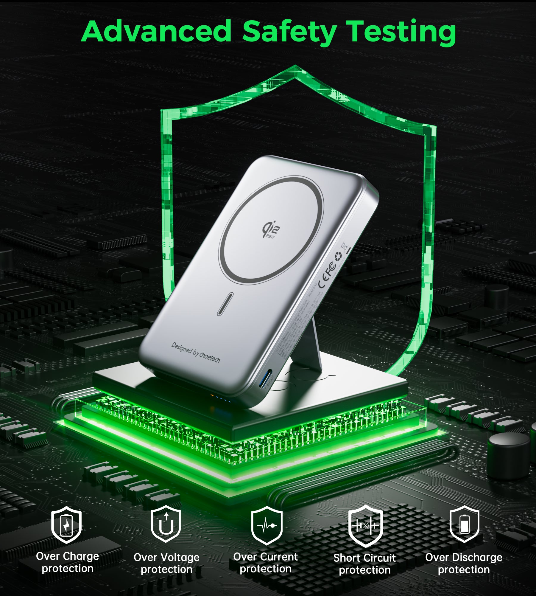 Choetech MagLeap 10000mAh Qi2.2 Certified 25W Magnetic Wireless Charger PD45W Power Bank